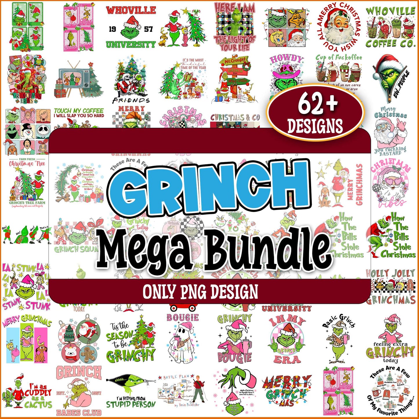 Grinch christmas image png bundle