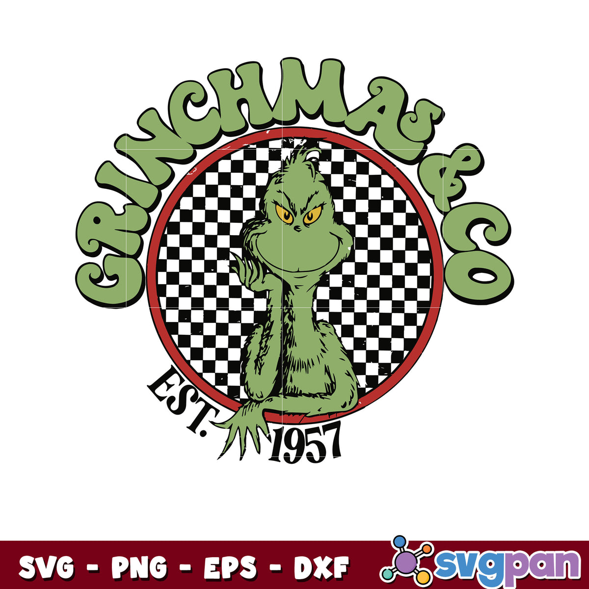 Grinchmas And Co Retro Christmas svg
