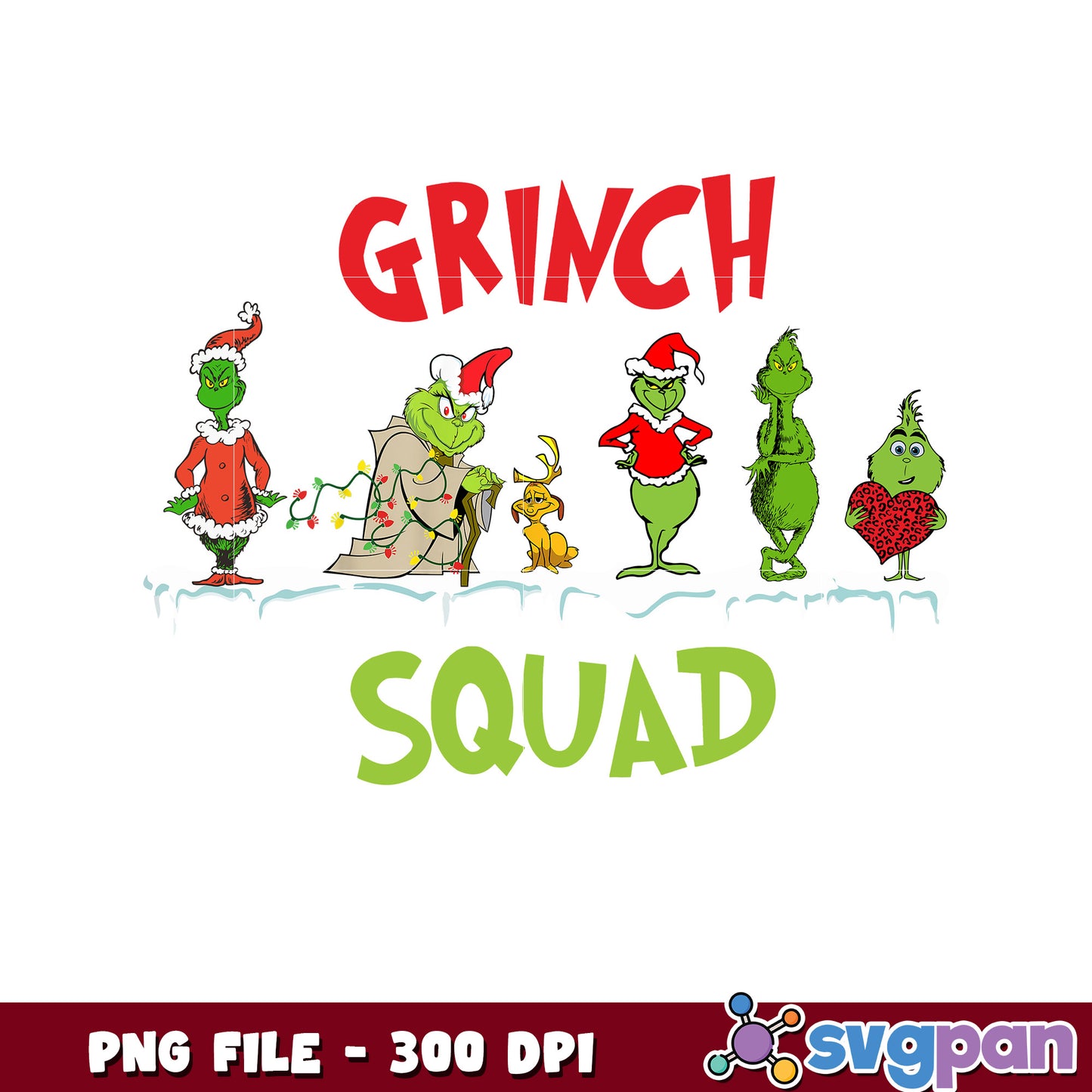 Grinch squad png, blue grinch png, grinch cartoon png
