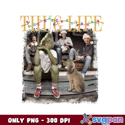 Grinch thug life frends lights png