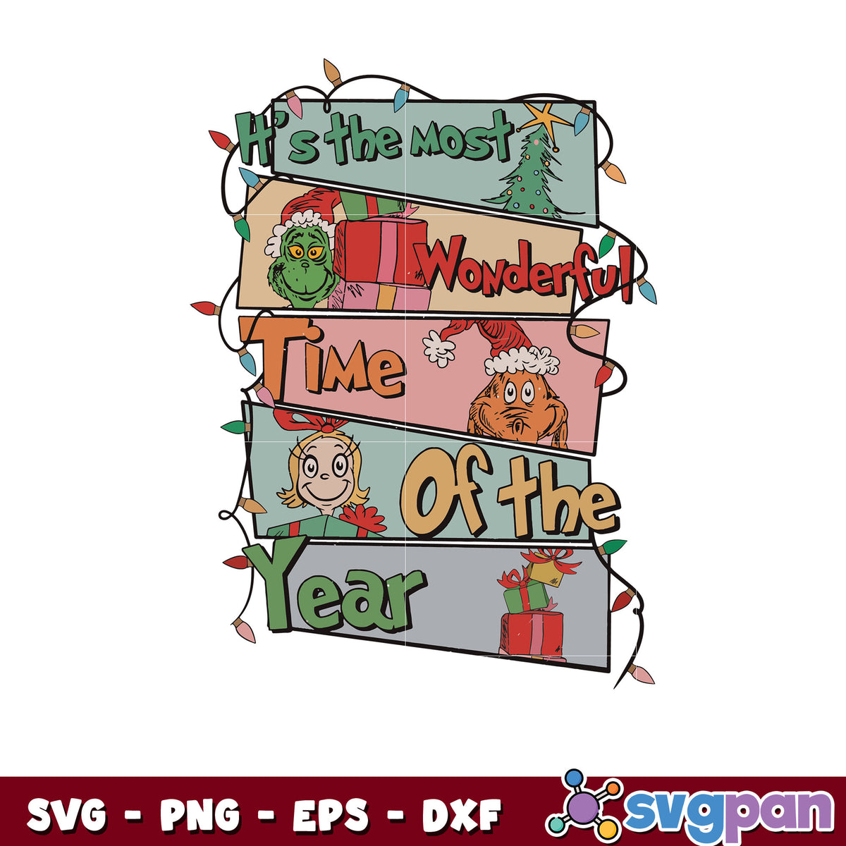Grinch wonderful time of the year svg