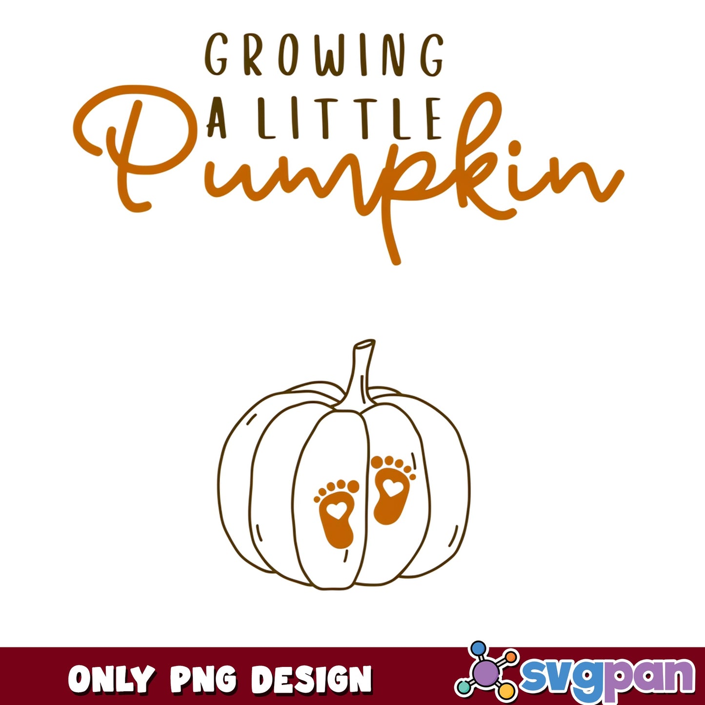 Growing A Little Pumpkin PNG, Pregnancy Halloween PNG, Fall PNG