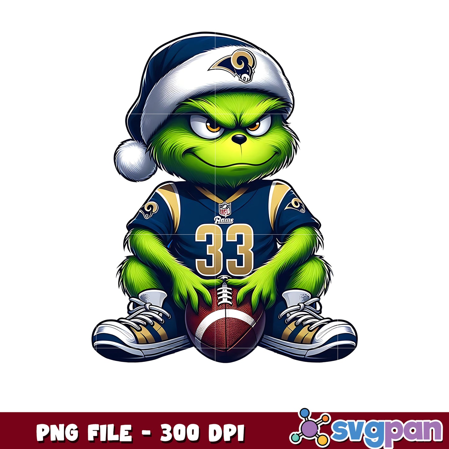 Grumpy rams grinch png, nfl mvp png, grinch rams png