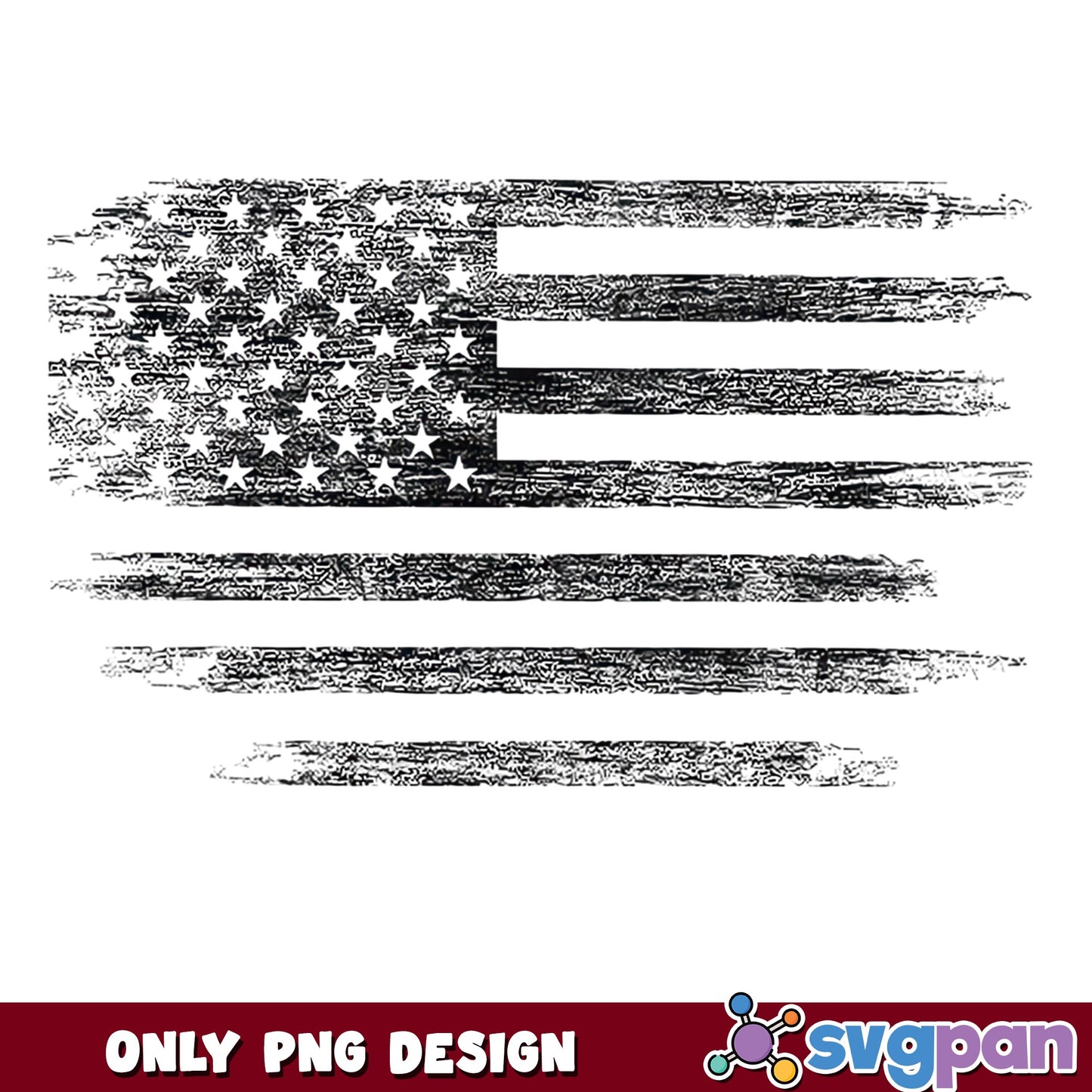 Grunge American Flag PNG, Distressed USA Flag, Patriotic PNG