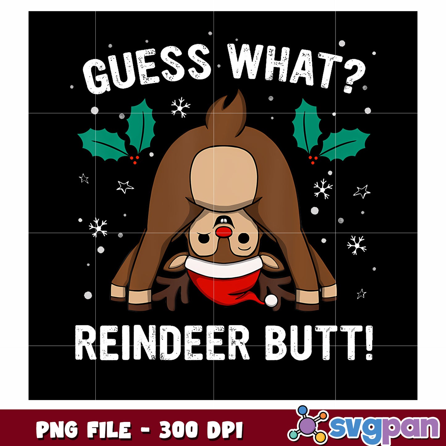 Guess what reindeer butt png, funny animals png, reindeer png