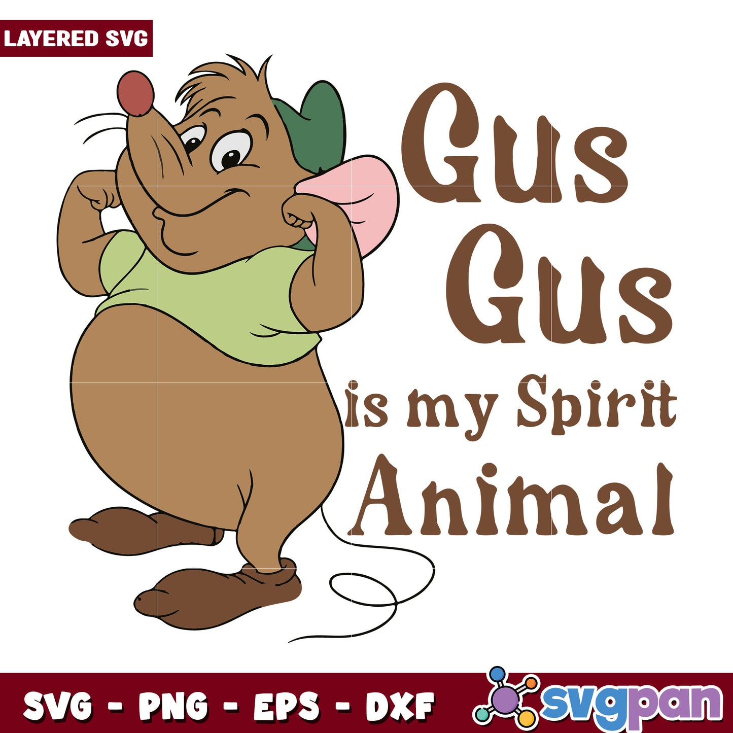 Gus gus is my spirit animal svg, disneyland parks svg, disney princess svg