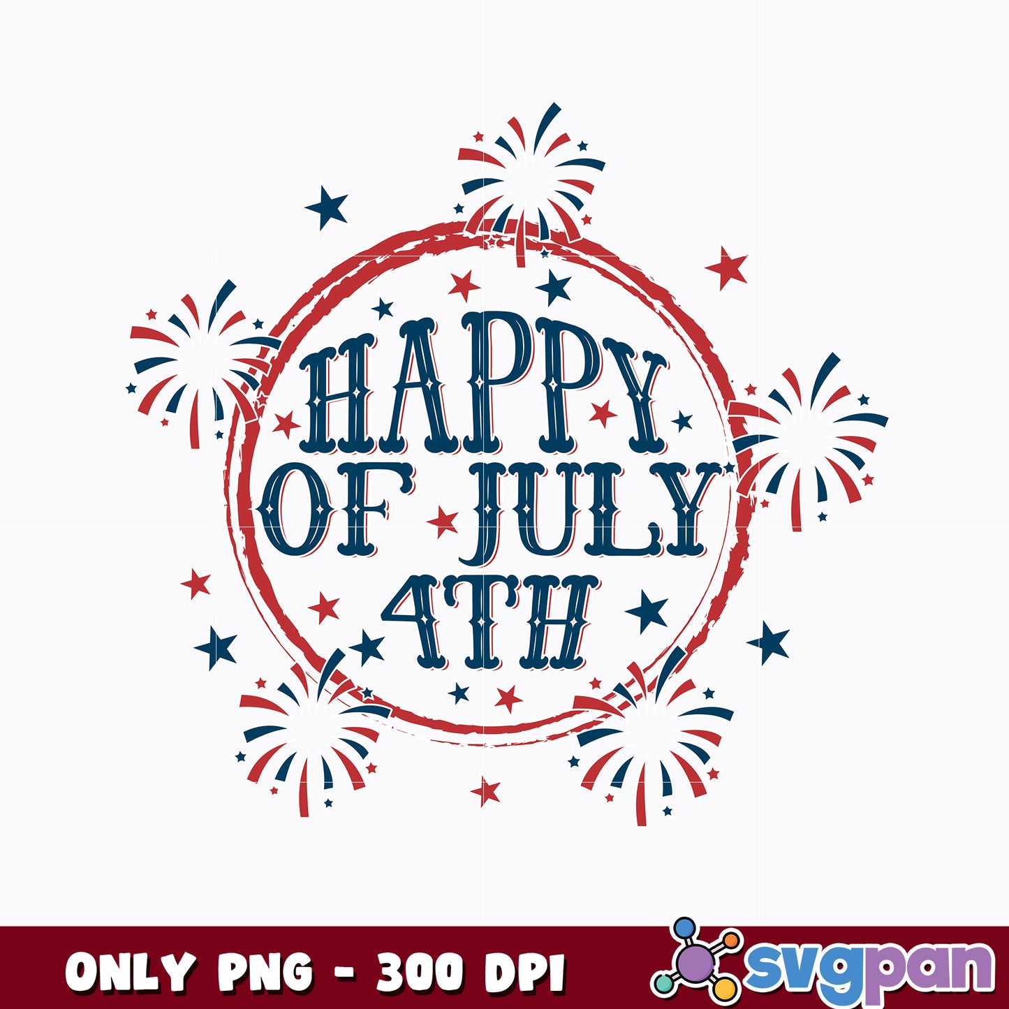 Happy 4th July Vector png