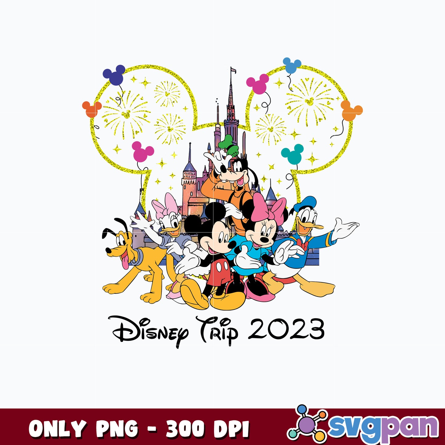 Mickey head disney trip 2023 png