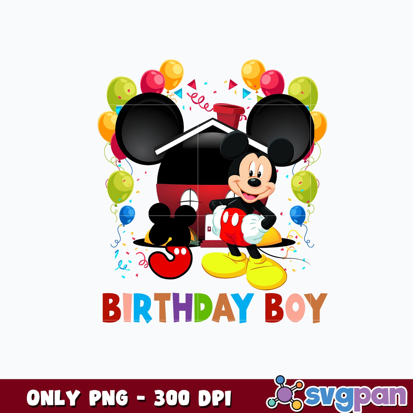 Mickey mouse Birthday Boy Png