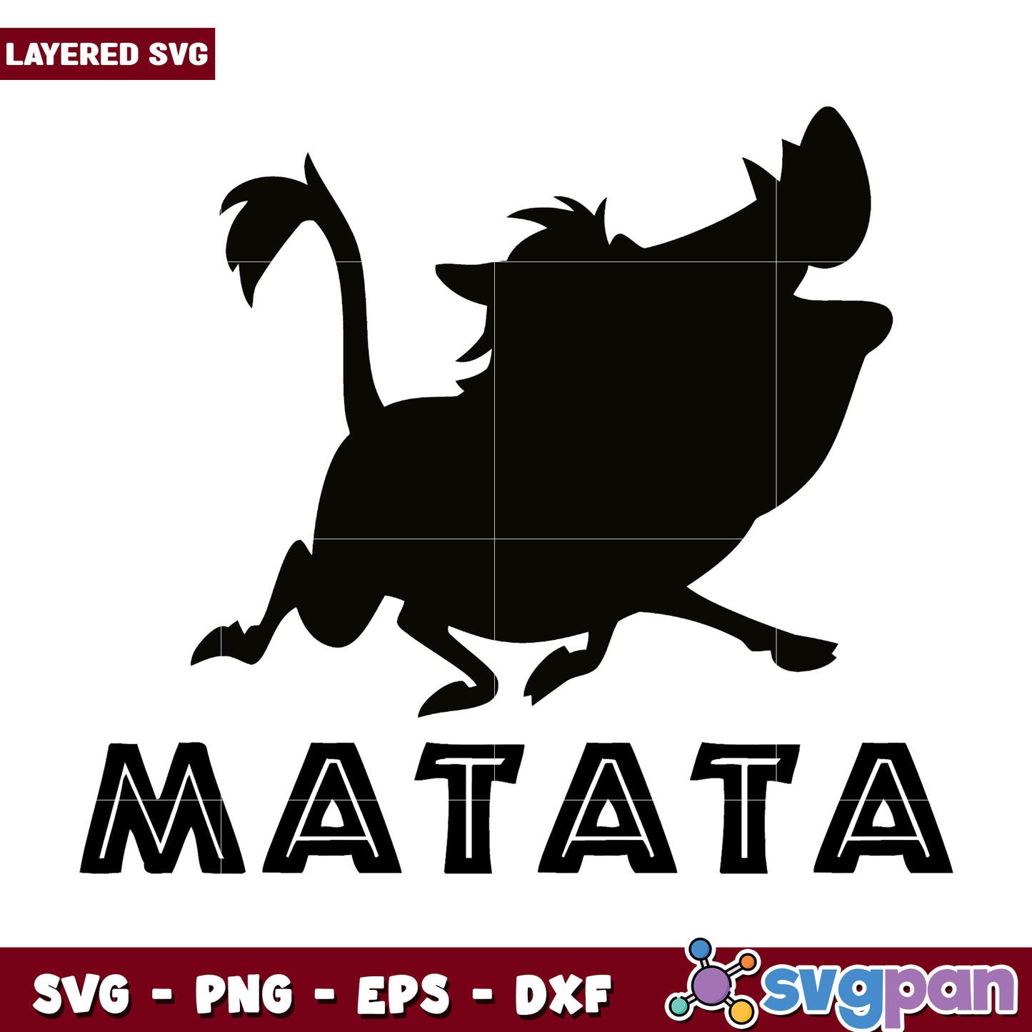 Hakuna Matata SVG Silhouette