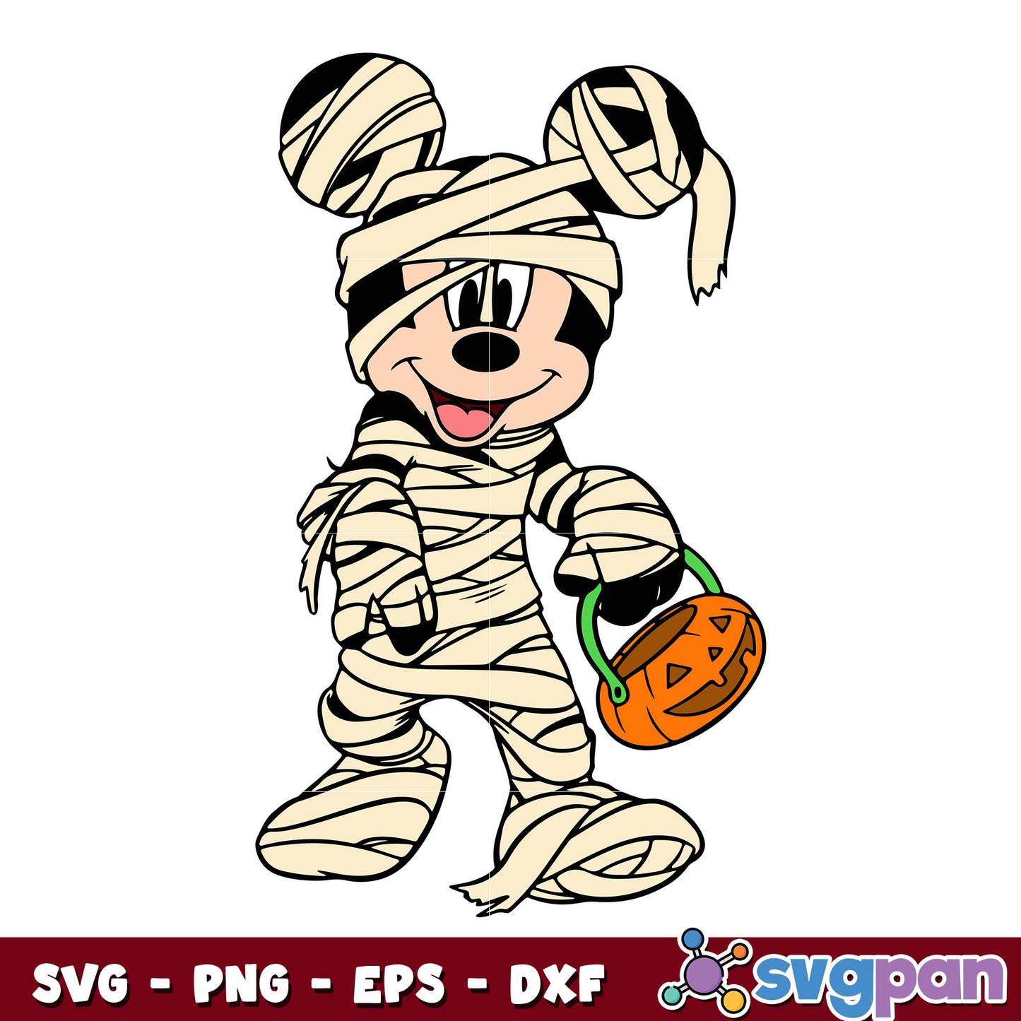 Halloween Mummy Mickey Mouse Poster svg