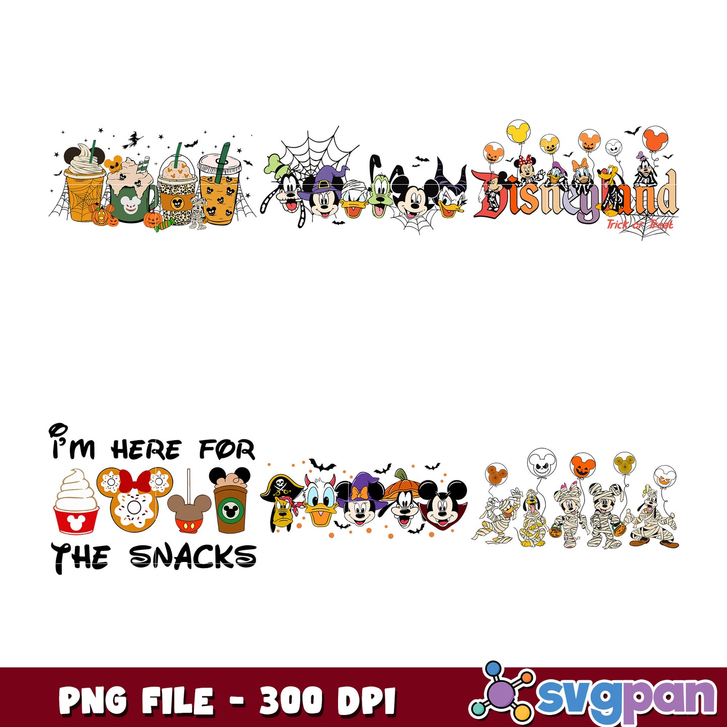 Halloween Disney Bundle PNG 300 DPI