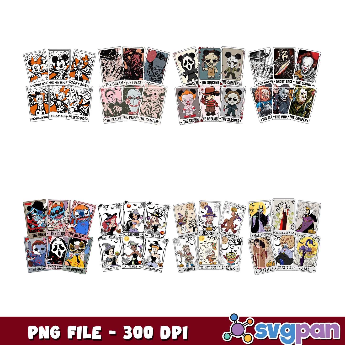 Halloween Disney Horror PNG Bundle