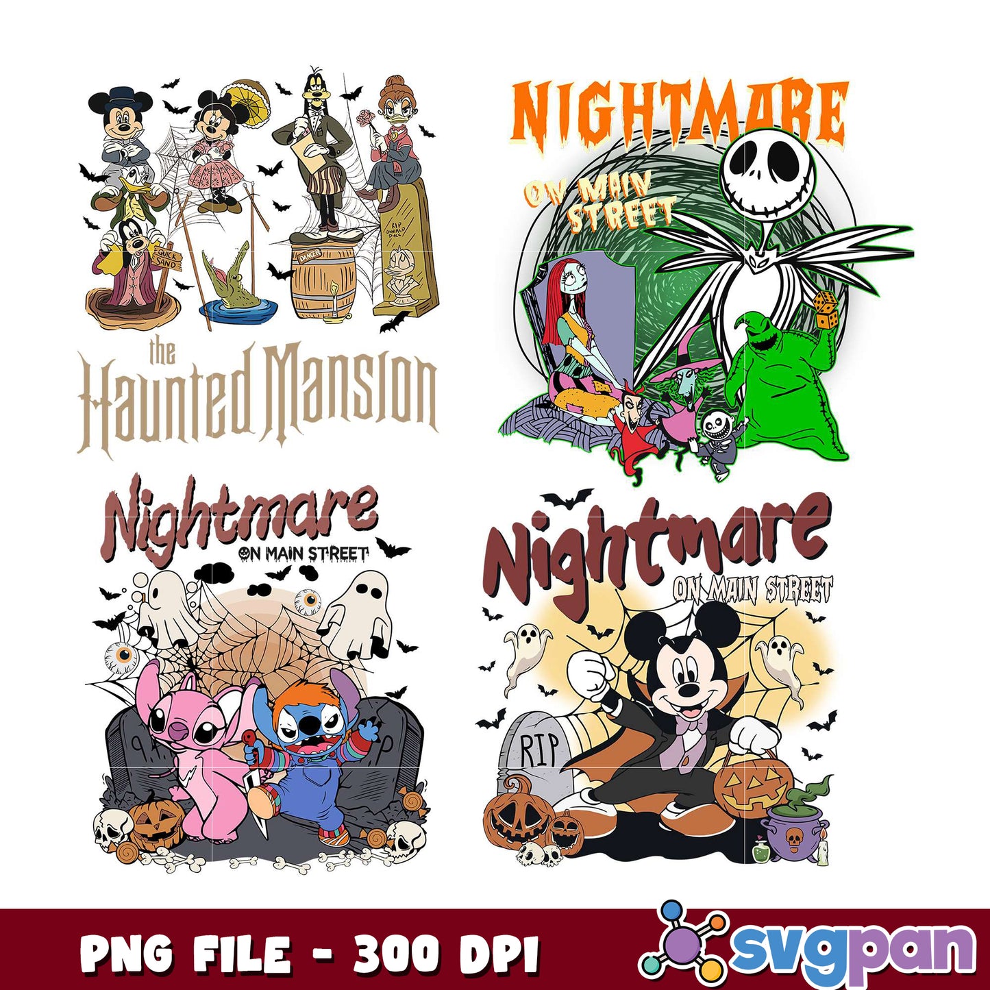 Halloween Disney Nightmare Bundle PNG