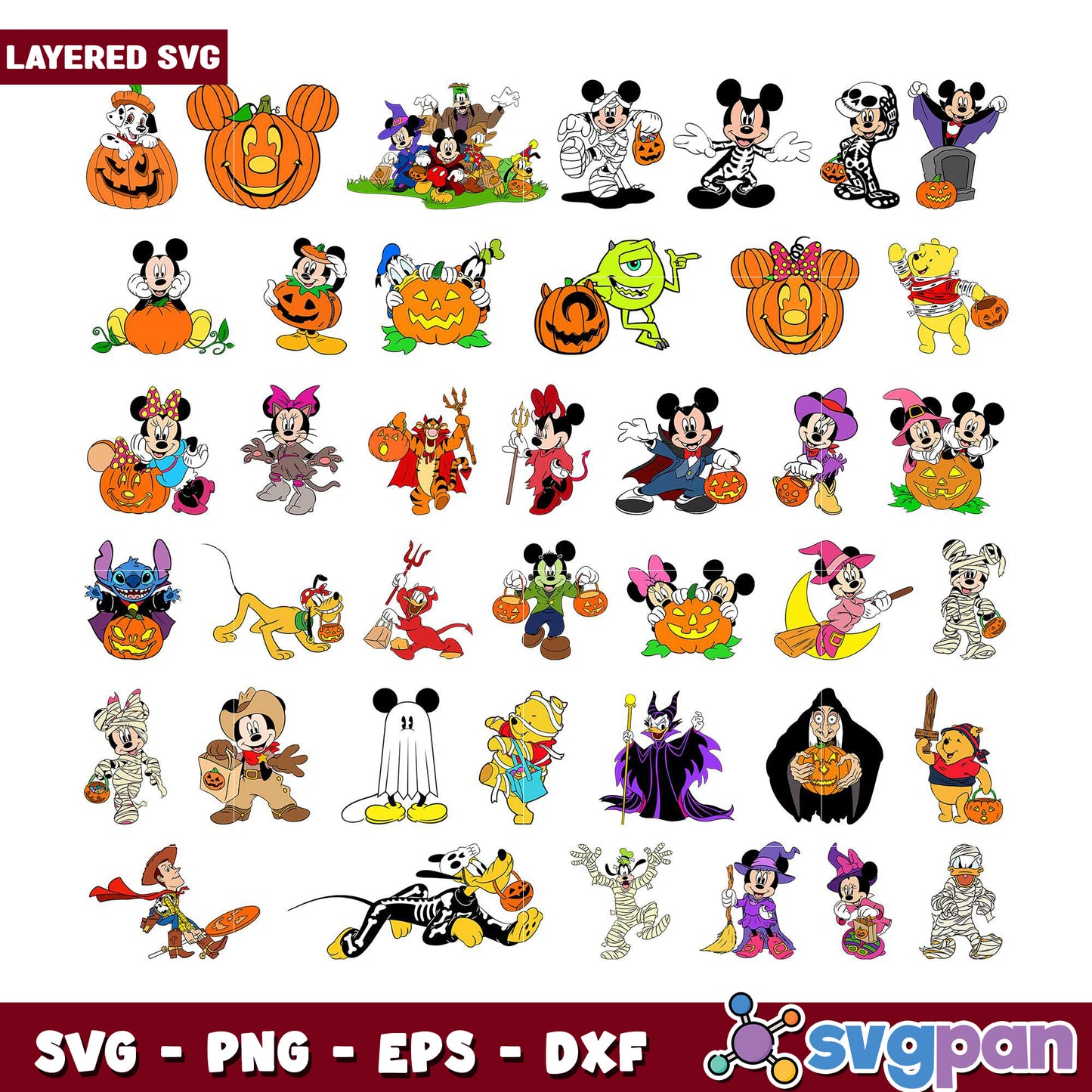 Halloween Disney SVG Bundle
