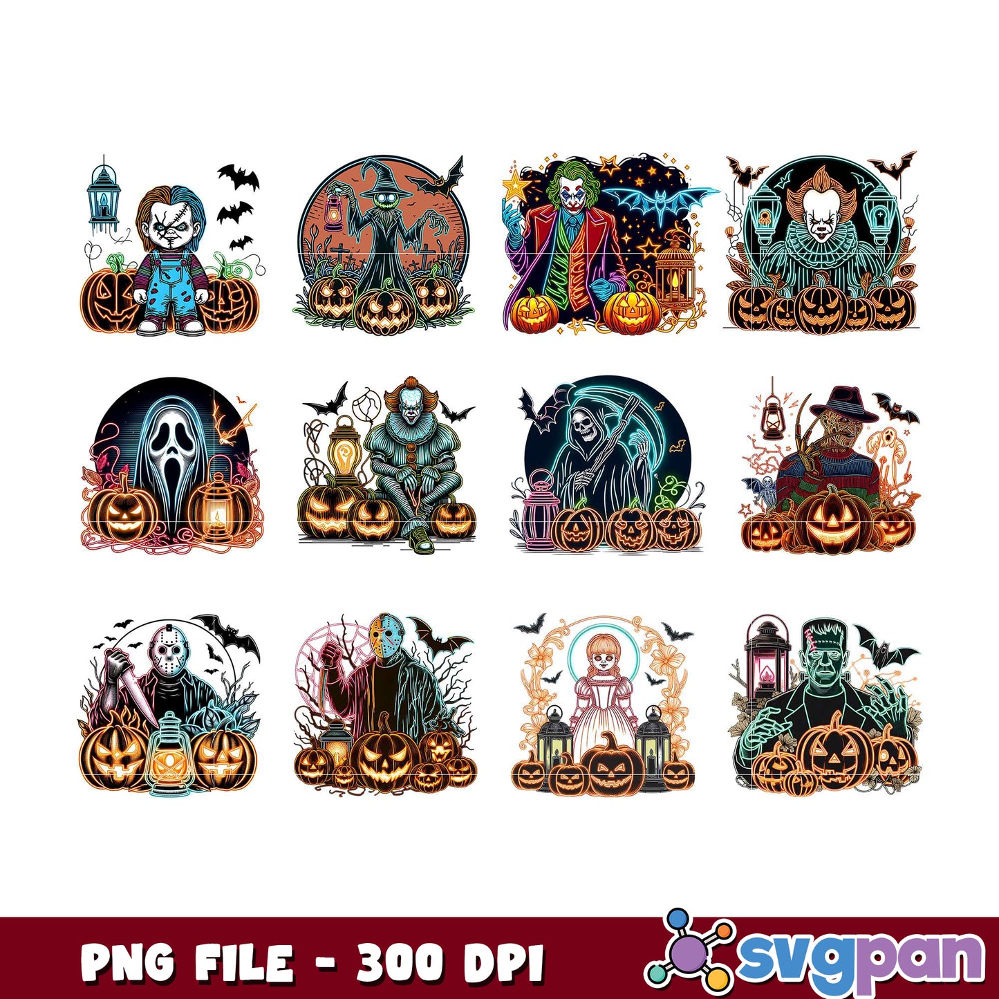 Halloween Horror Bundle PNG 300 DPI