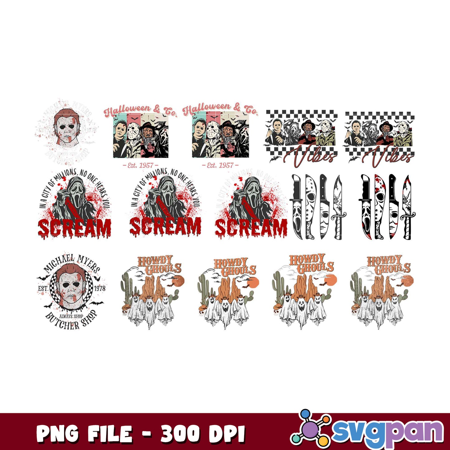 Halloween Horror Bundle PNG Designs for Crafts