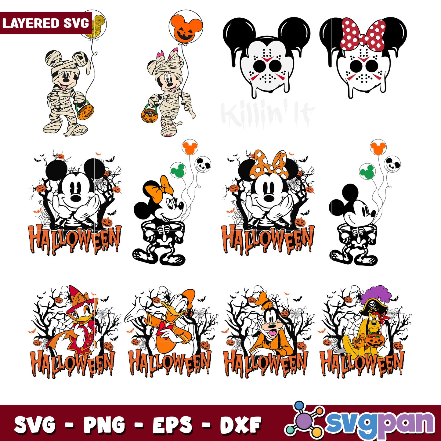Halloween Mickey Mouse SVG Bundle