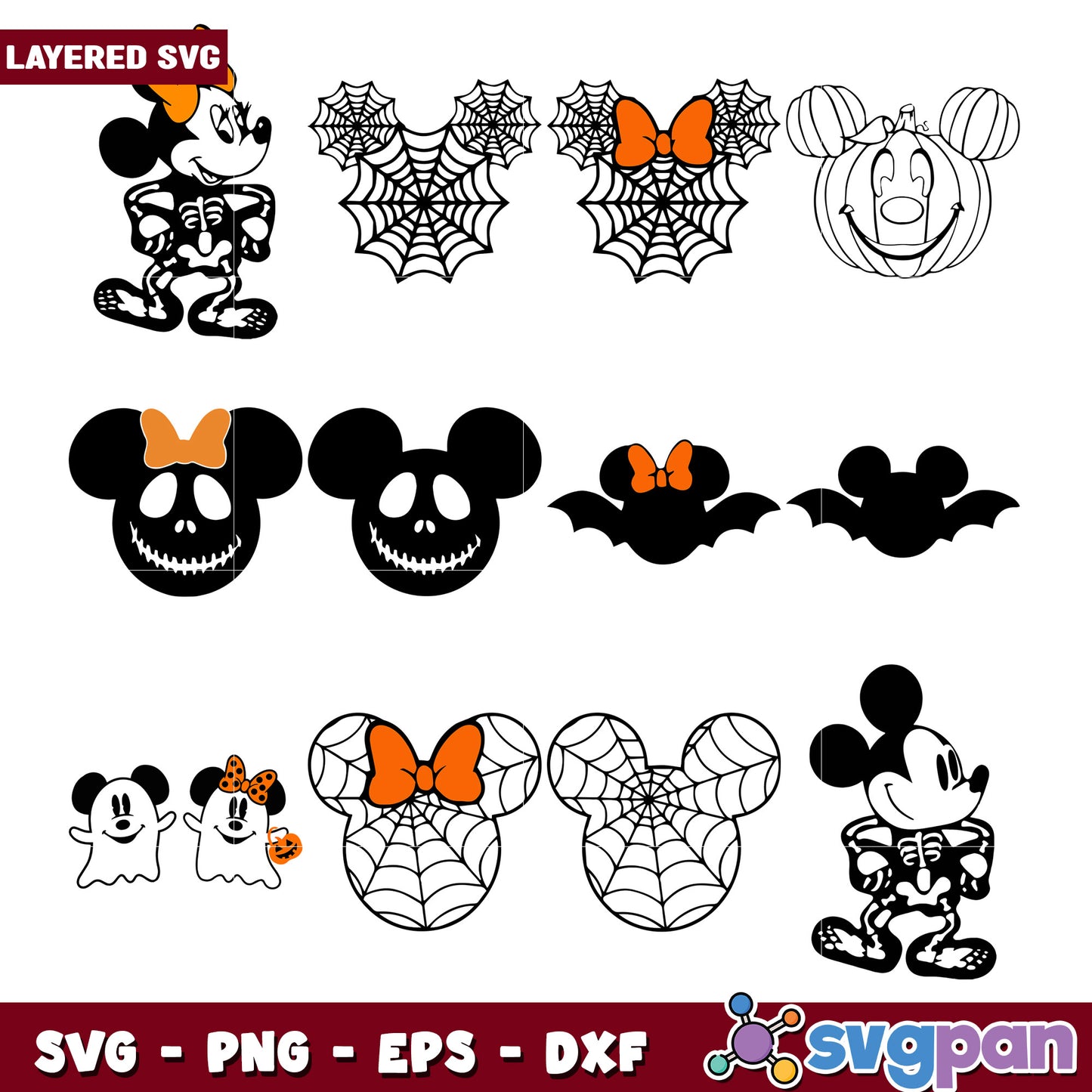 Halloween Mickey Mouse SVG Bundle for Crafts Fun