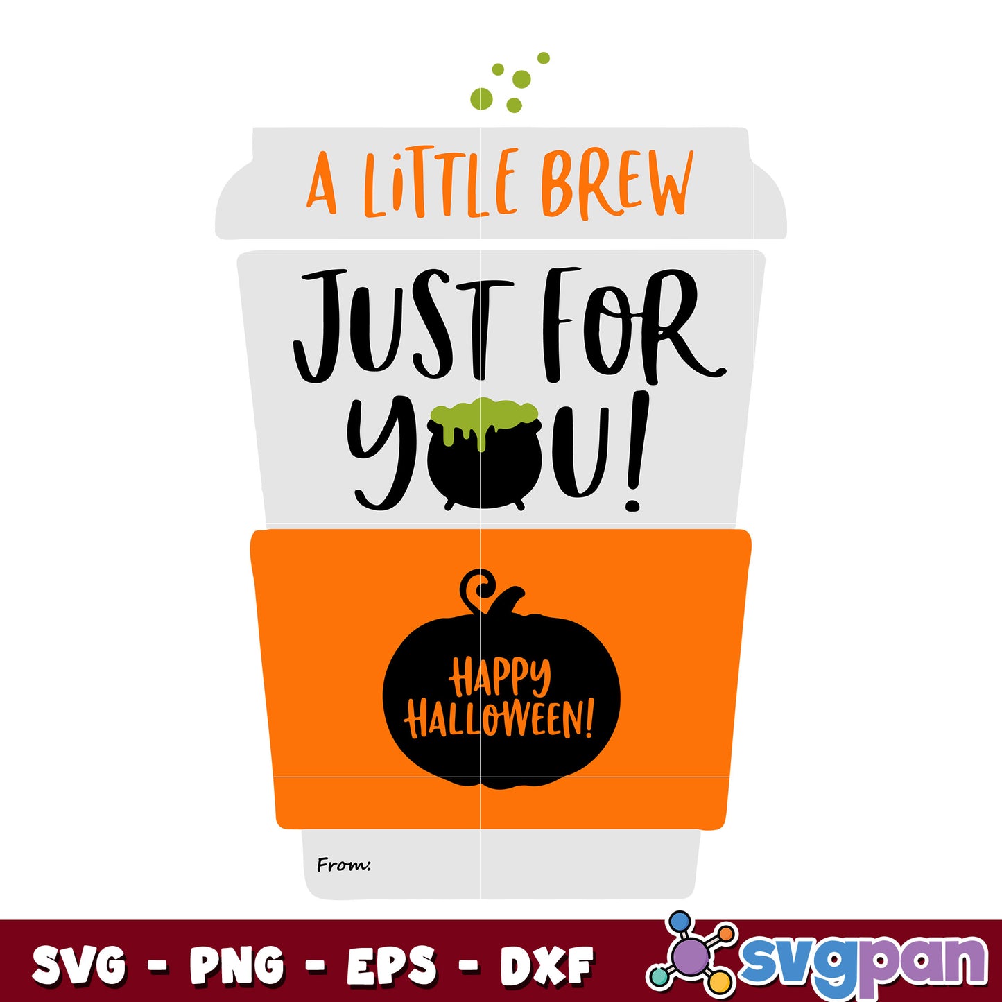 Halloween Pumpkin Spice Coffee Gift Card svg