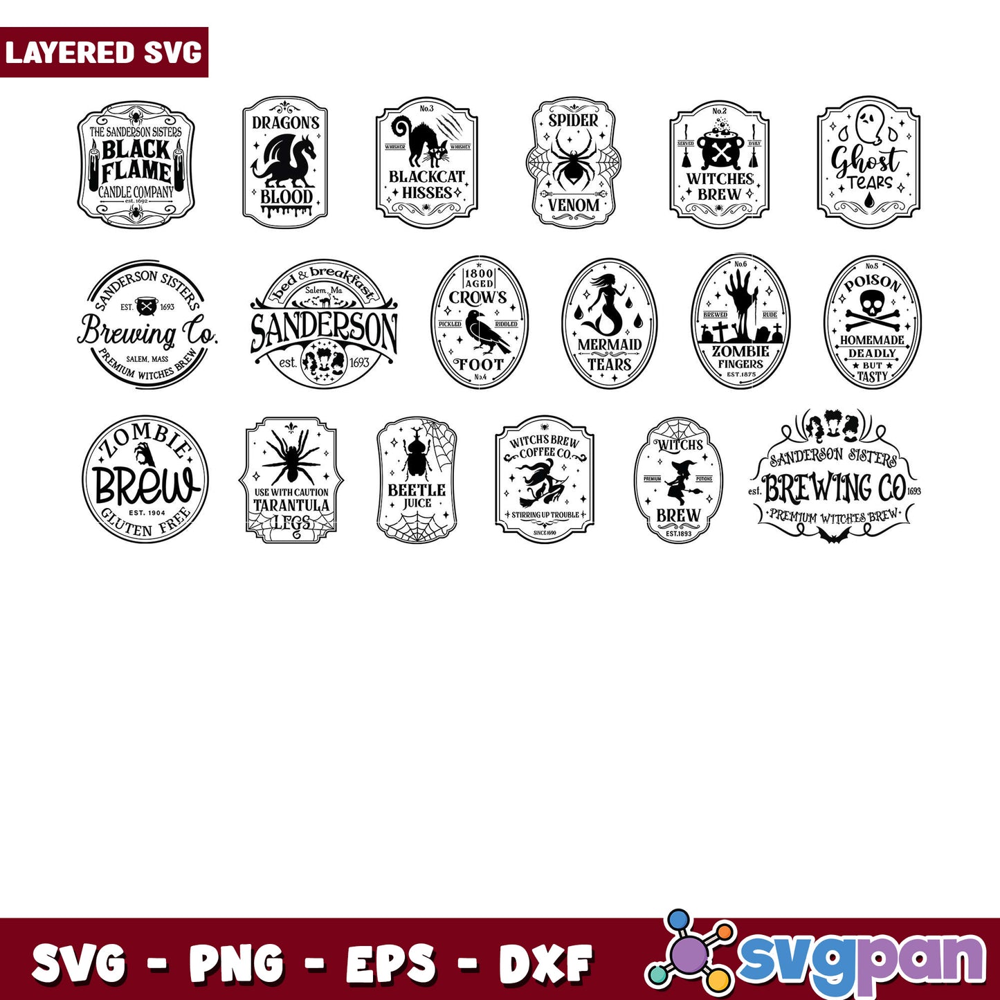 Halloween SVG Bundle 15 Layered Designs