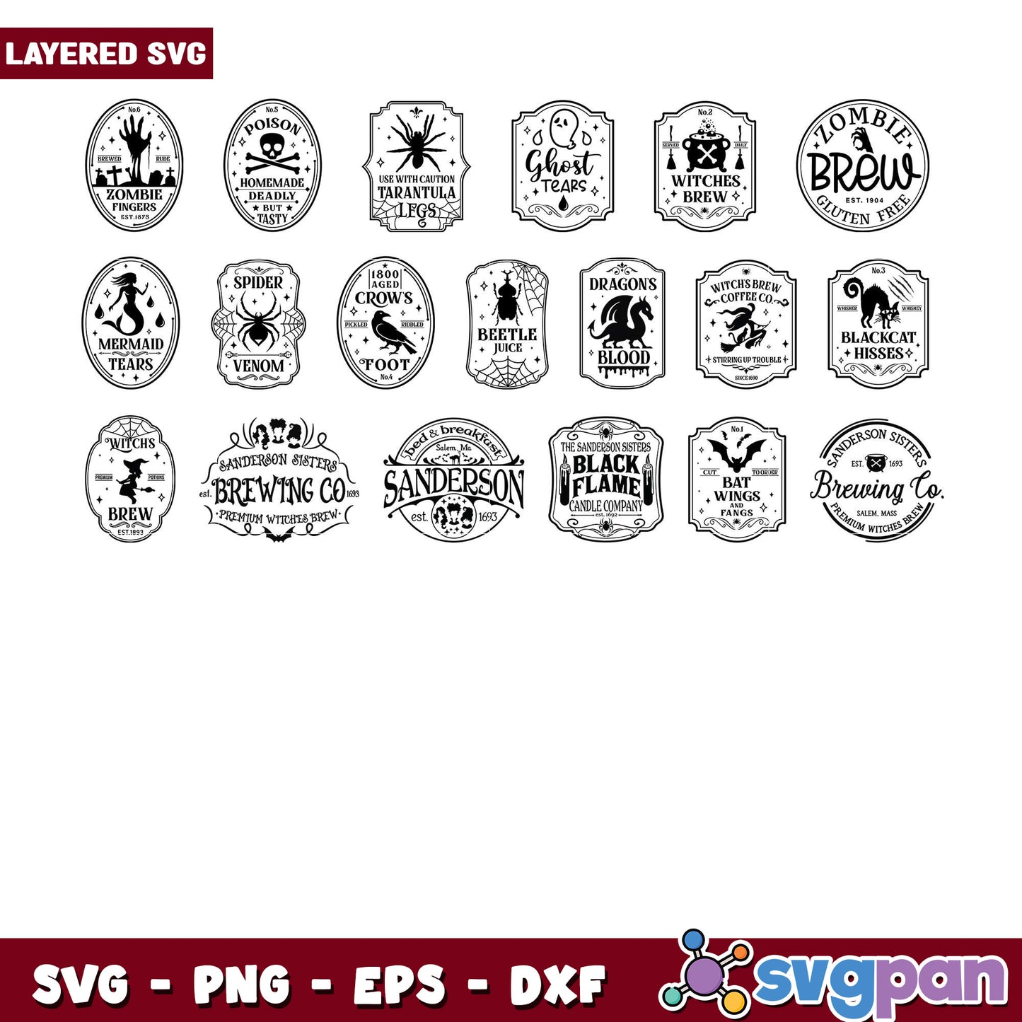 Halloween SVG Bundle 20 Witch Brew Designs