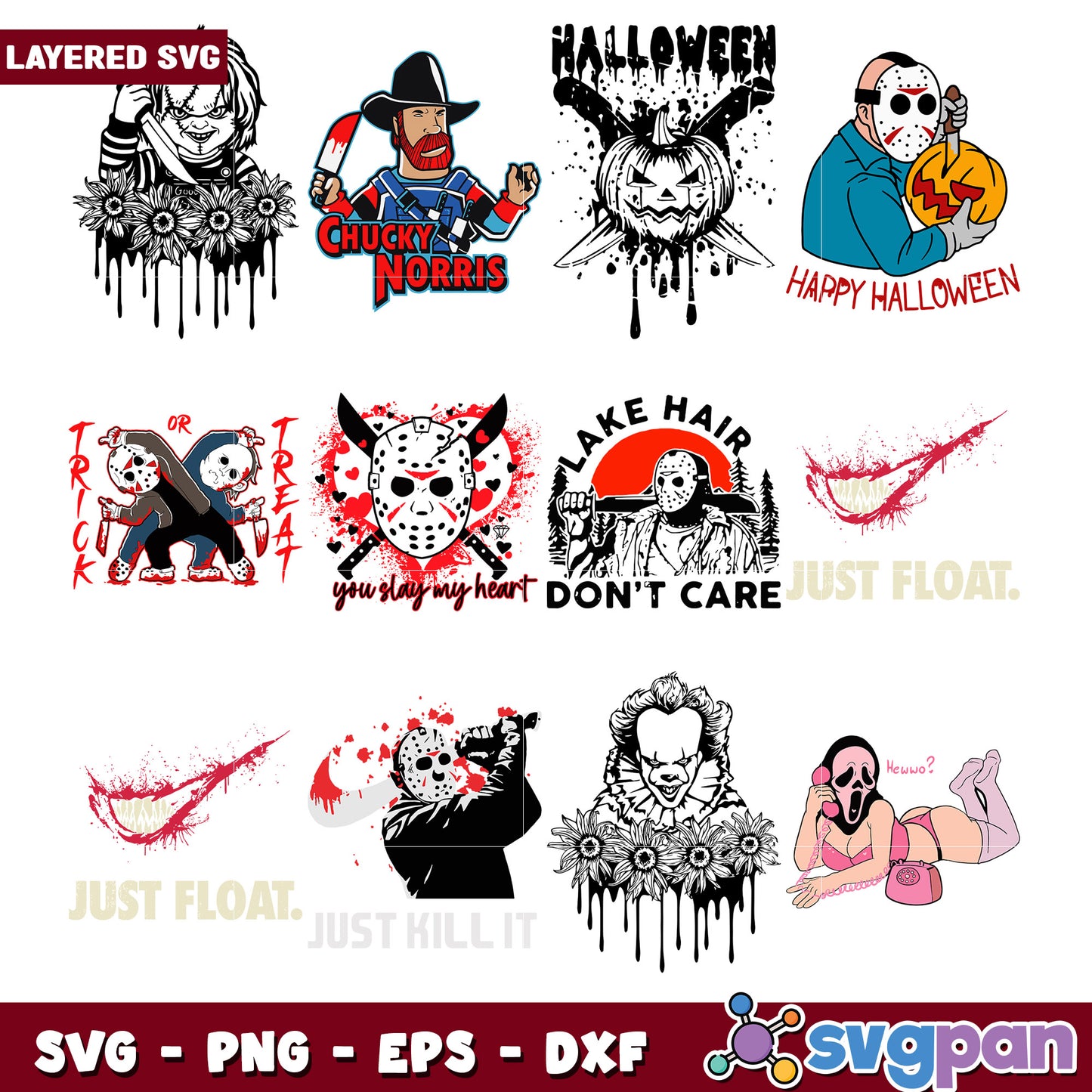 Halloween SVG Bundle Horror Movie Designs