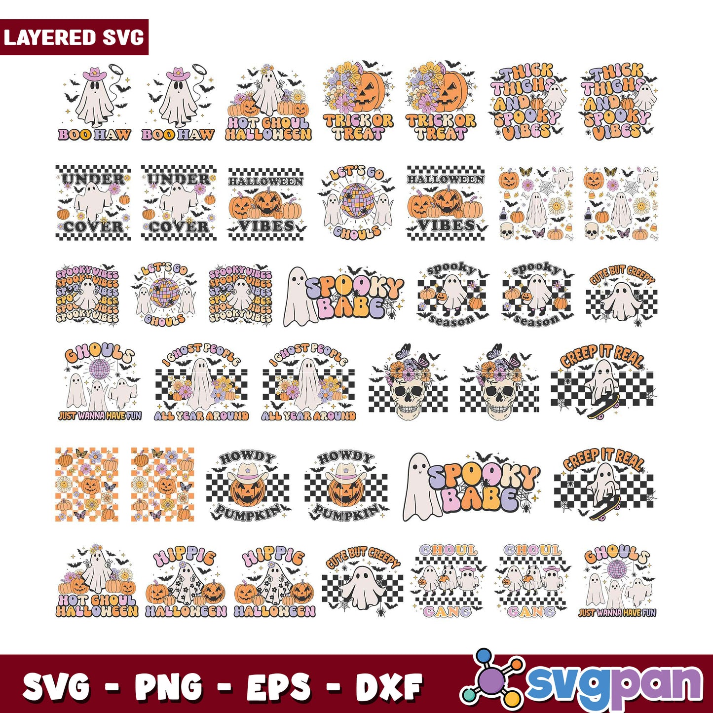 Halloween SVG Bundle Spooky Vibes Designs