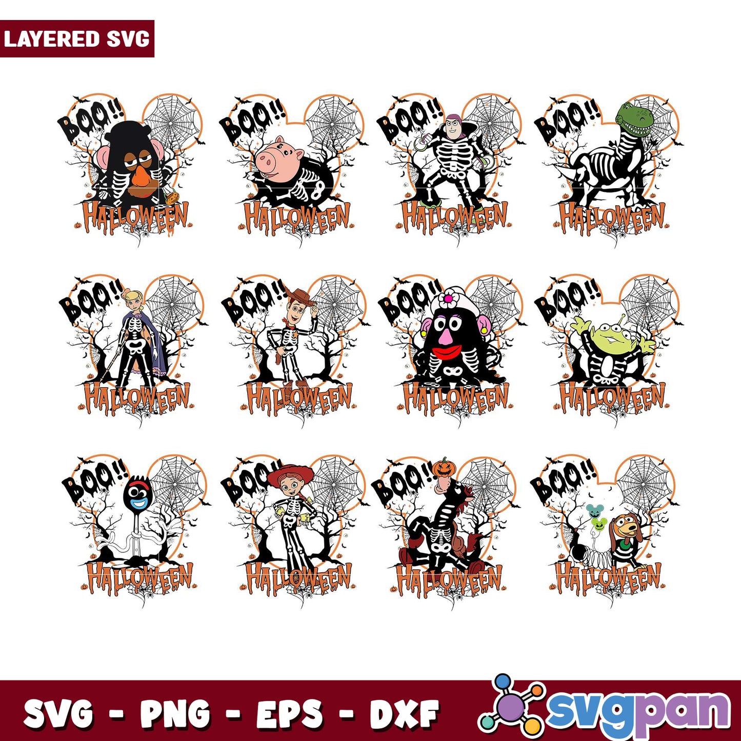 Halloween SVG Bundle with Fun Character Designs