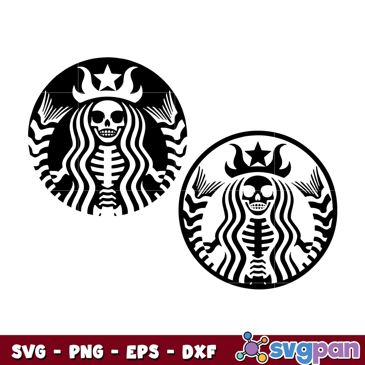 Halloween Starbucks Skeleton Witch svg