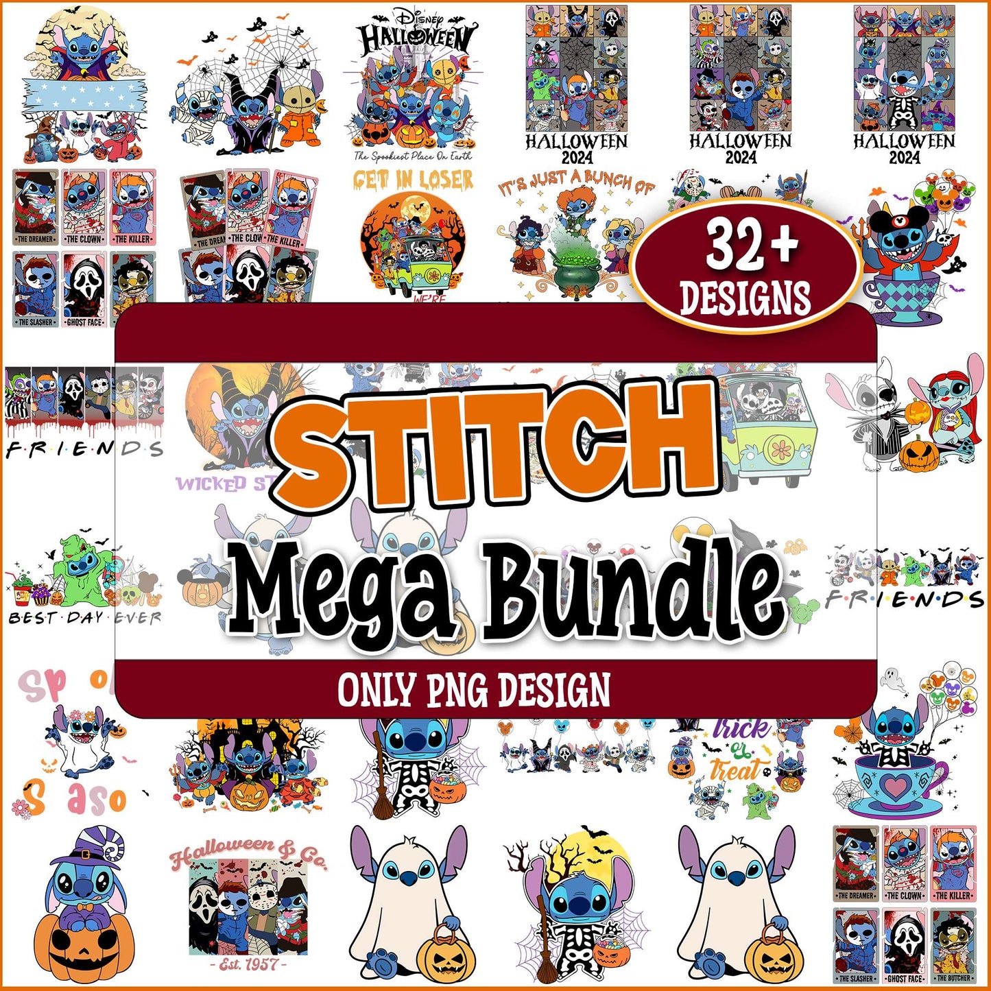 Halloween Stitch cosplay png bundle