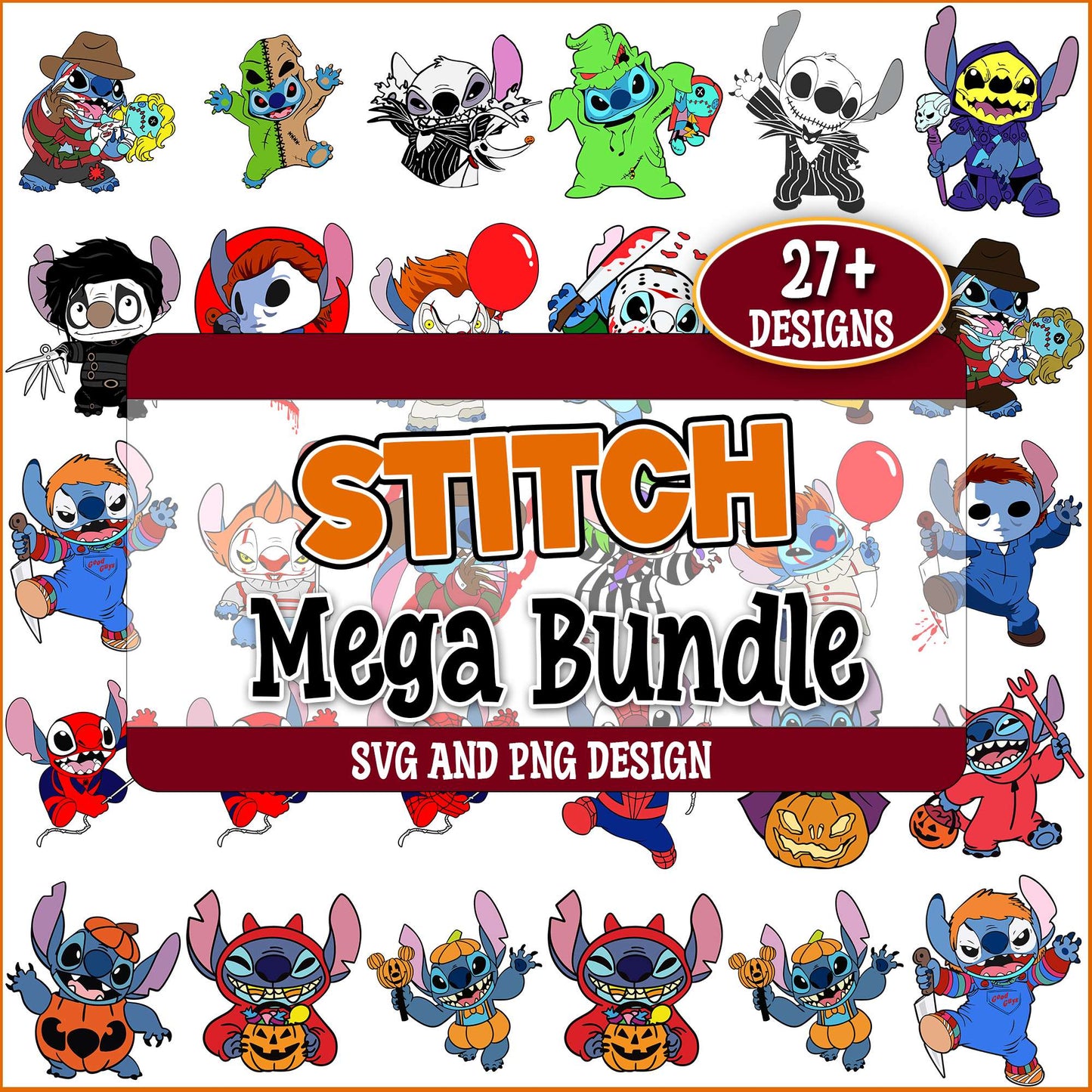 Halloween Stitch cosplay svg bundle