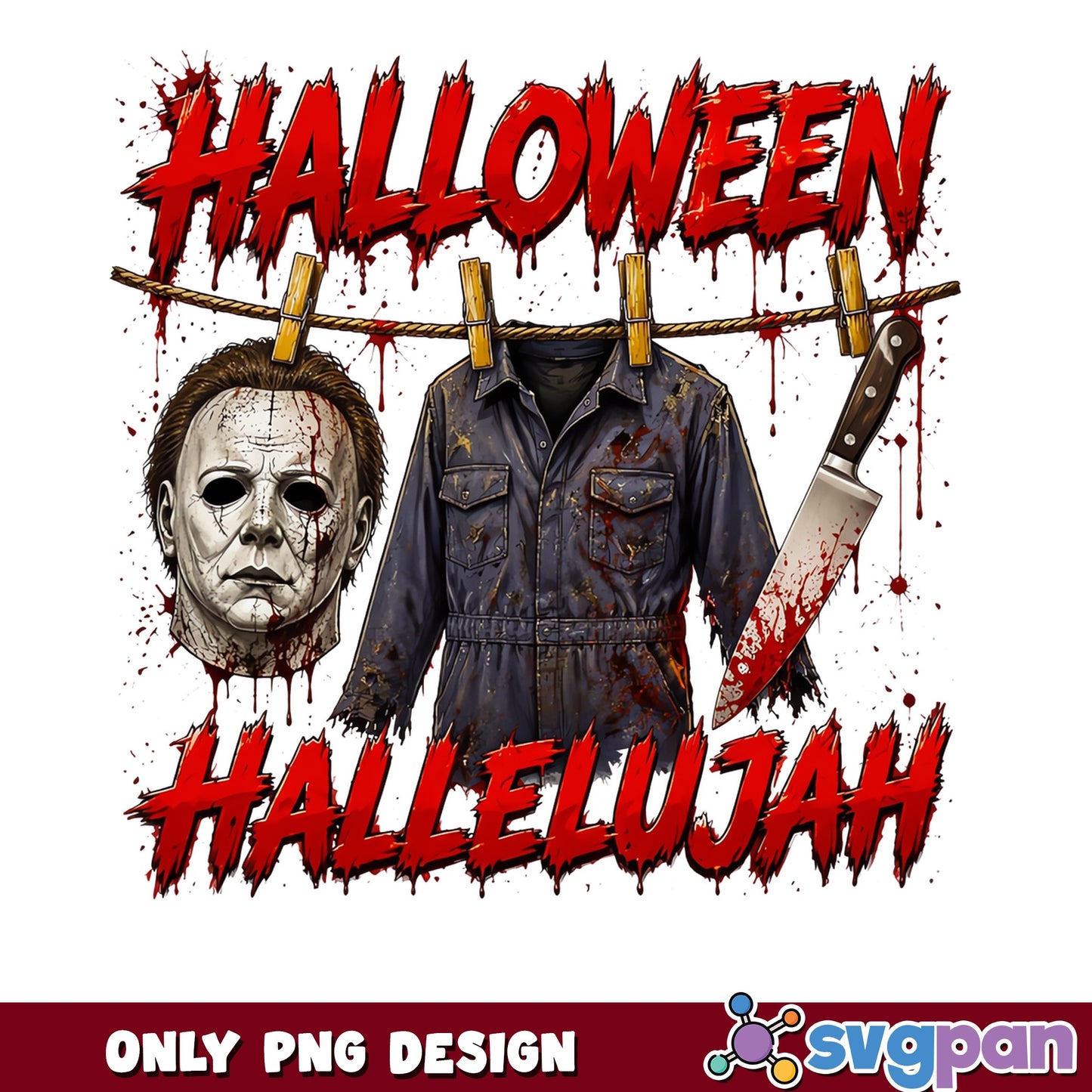 Halloween Hallelujah Michael Myers PNG, Horror PNG, Halloween PNG