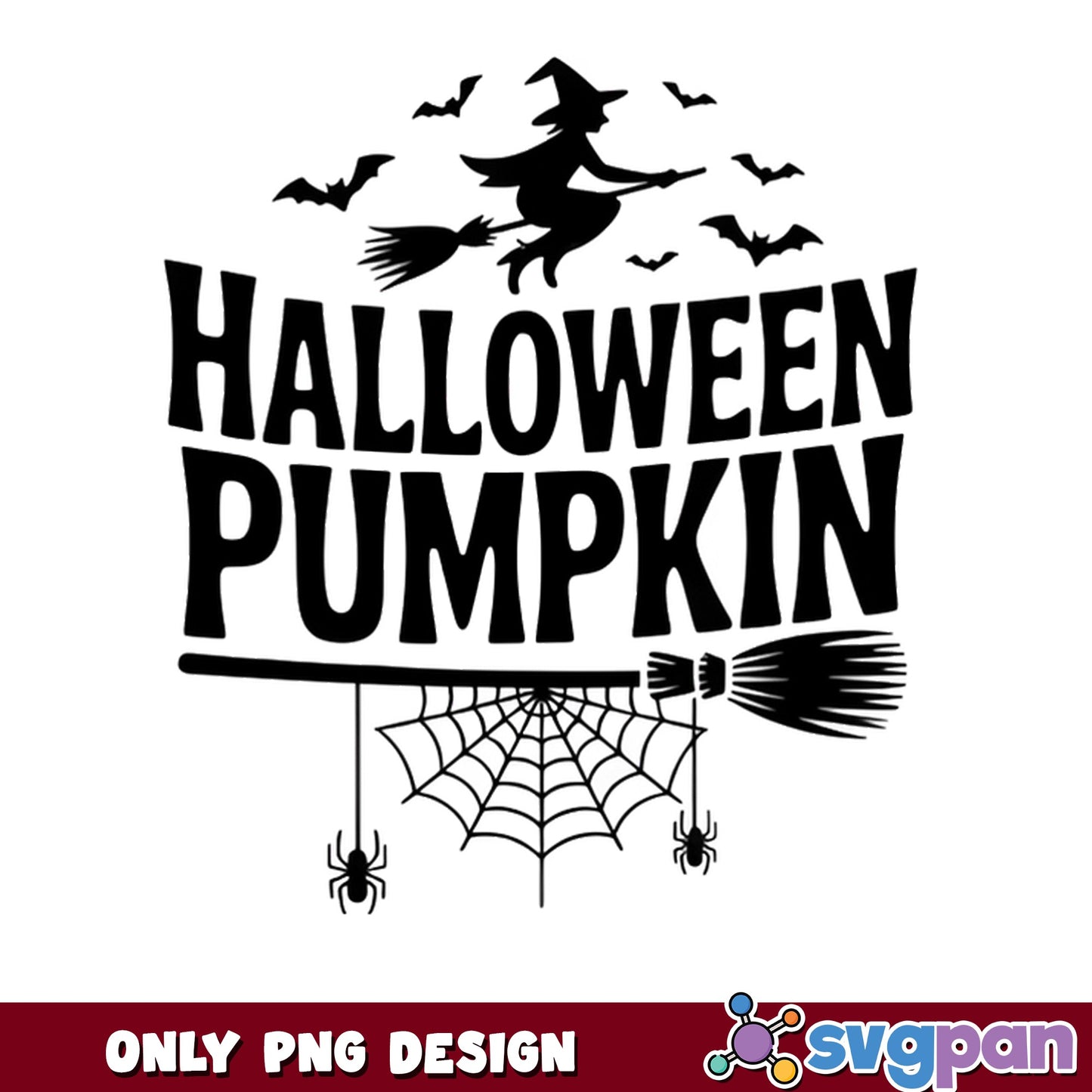 Halloween Pumpkin Witch PNG, Spooky Halloween PNG, Halloween PNG