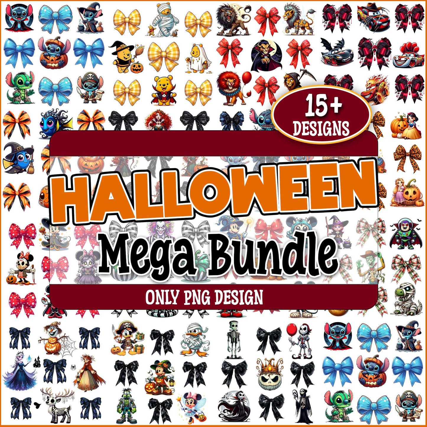 Halloween bowtie png bundle