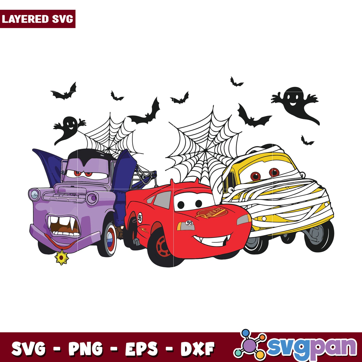 Halloween cars characters svg, halloween cartoons svg, spirit halloween svg