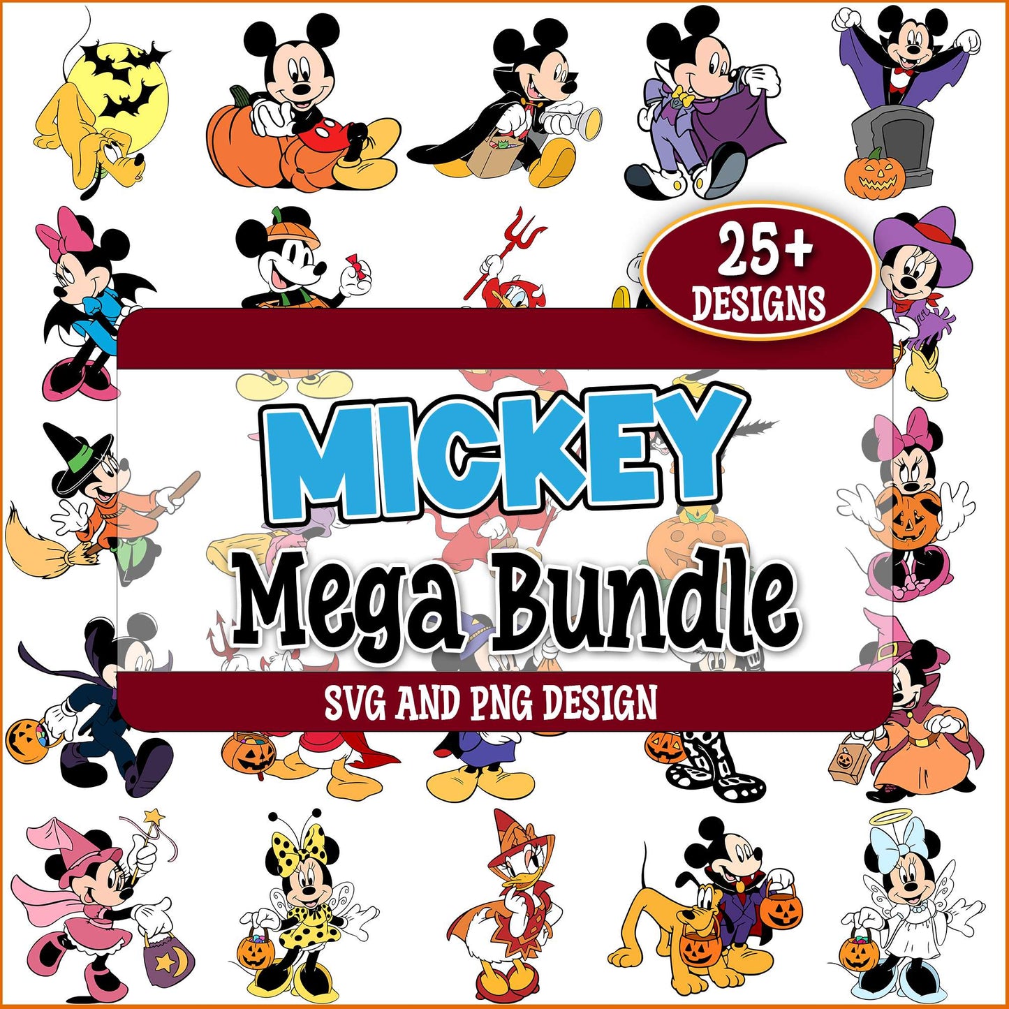 Halloween costume mickey svg bundle