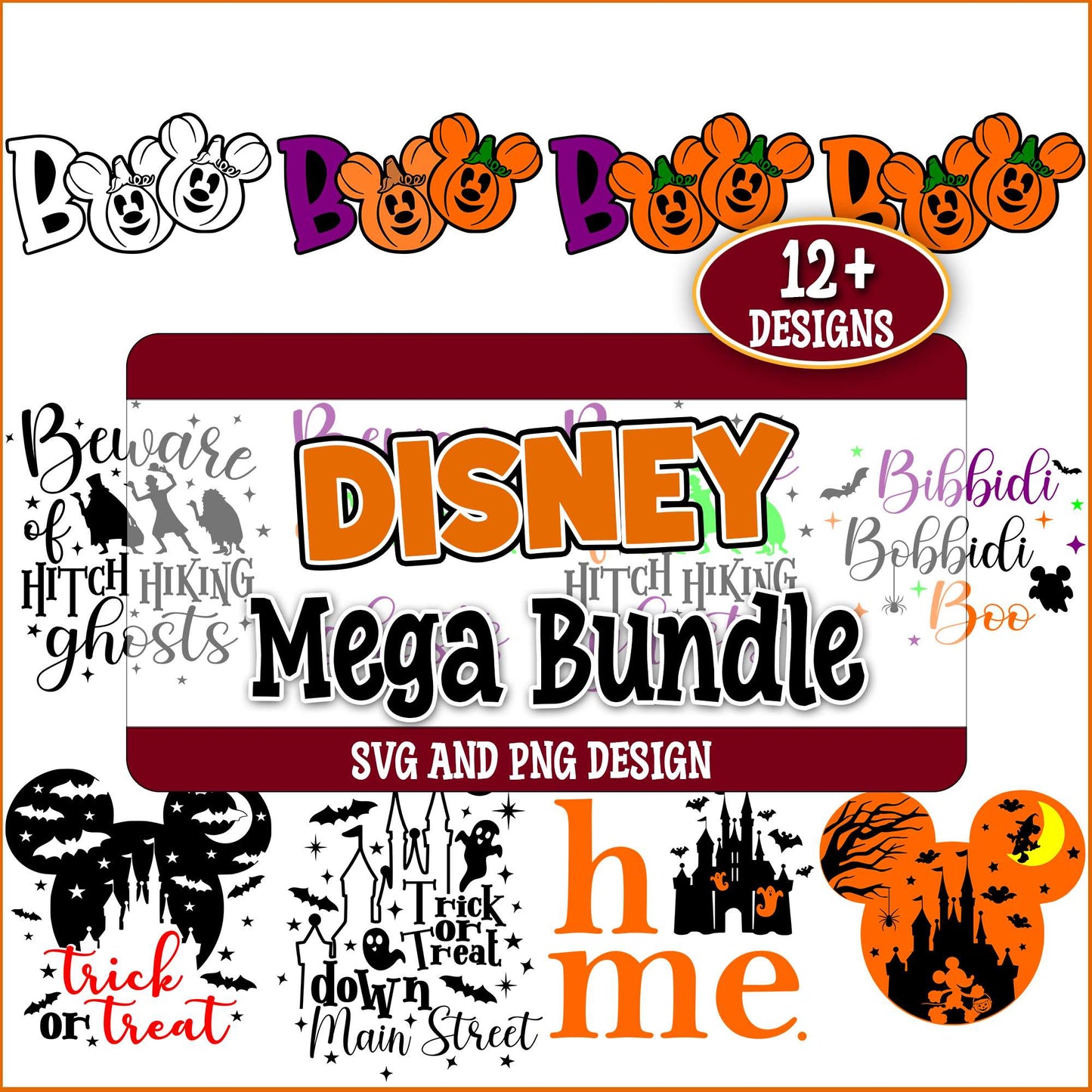 Halloween designs disney svg bundle