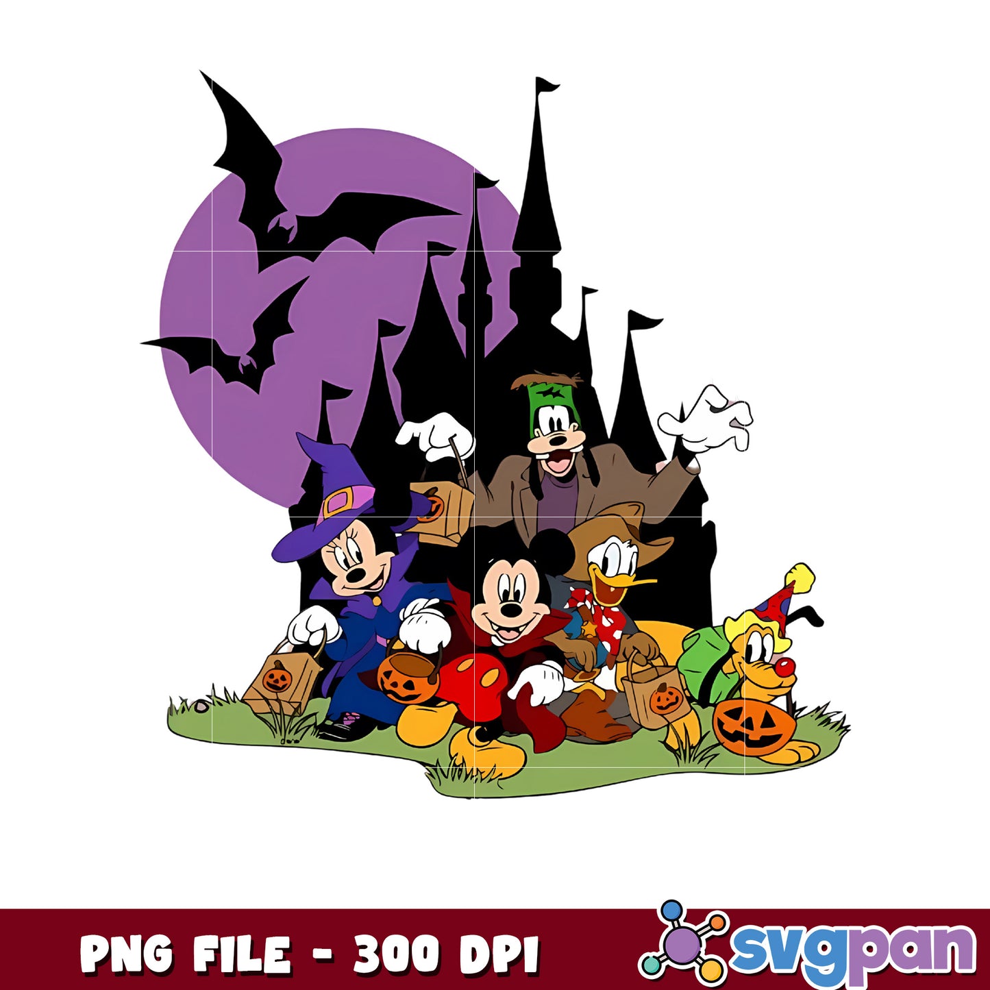 Halloween disney castle png, spirit halloween png, halloween season png