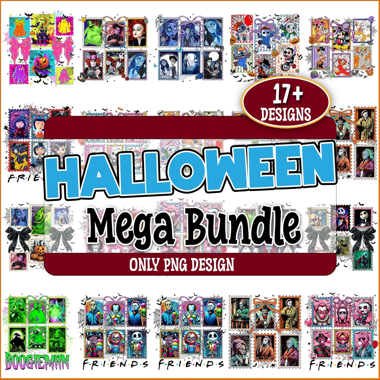 Halloween friends png bundle