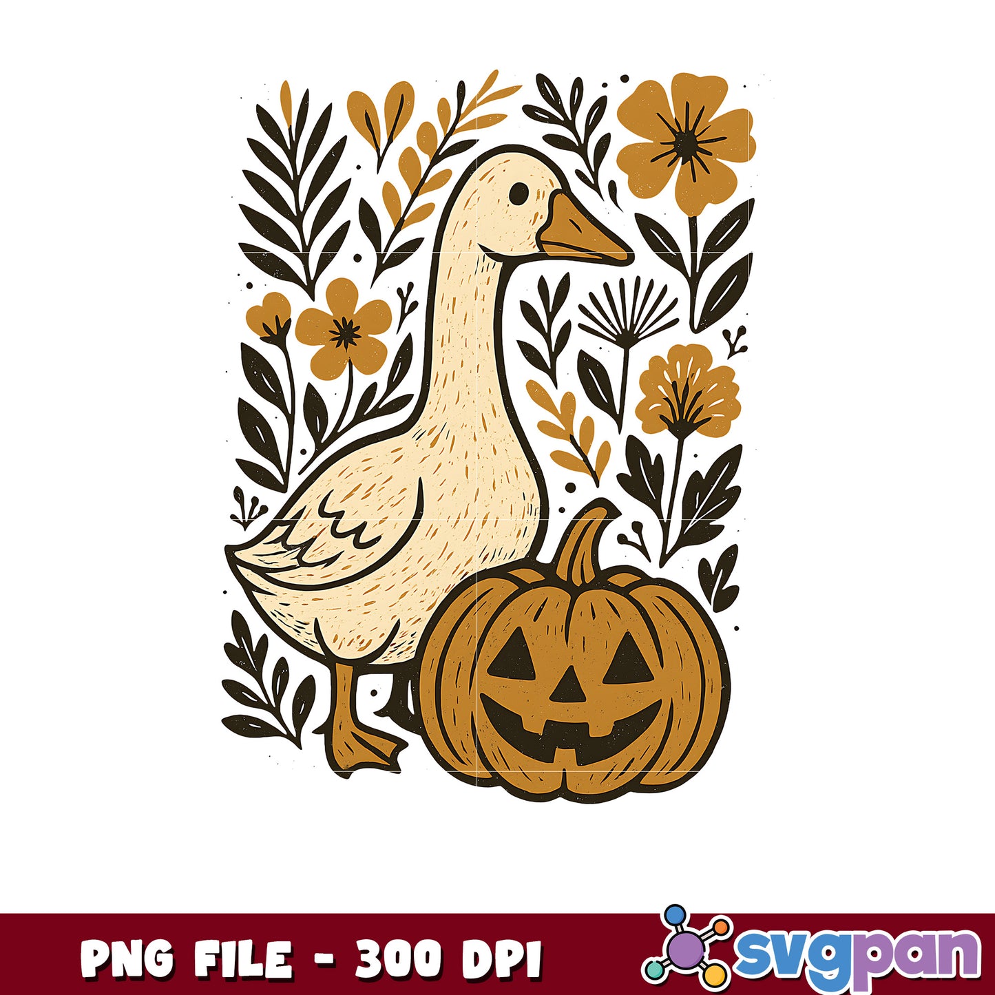 Halloween goose design png, halloween season png, scary monster png