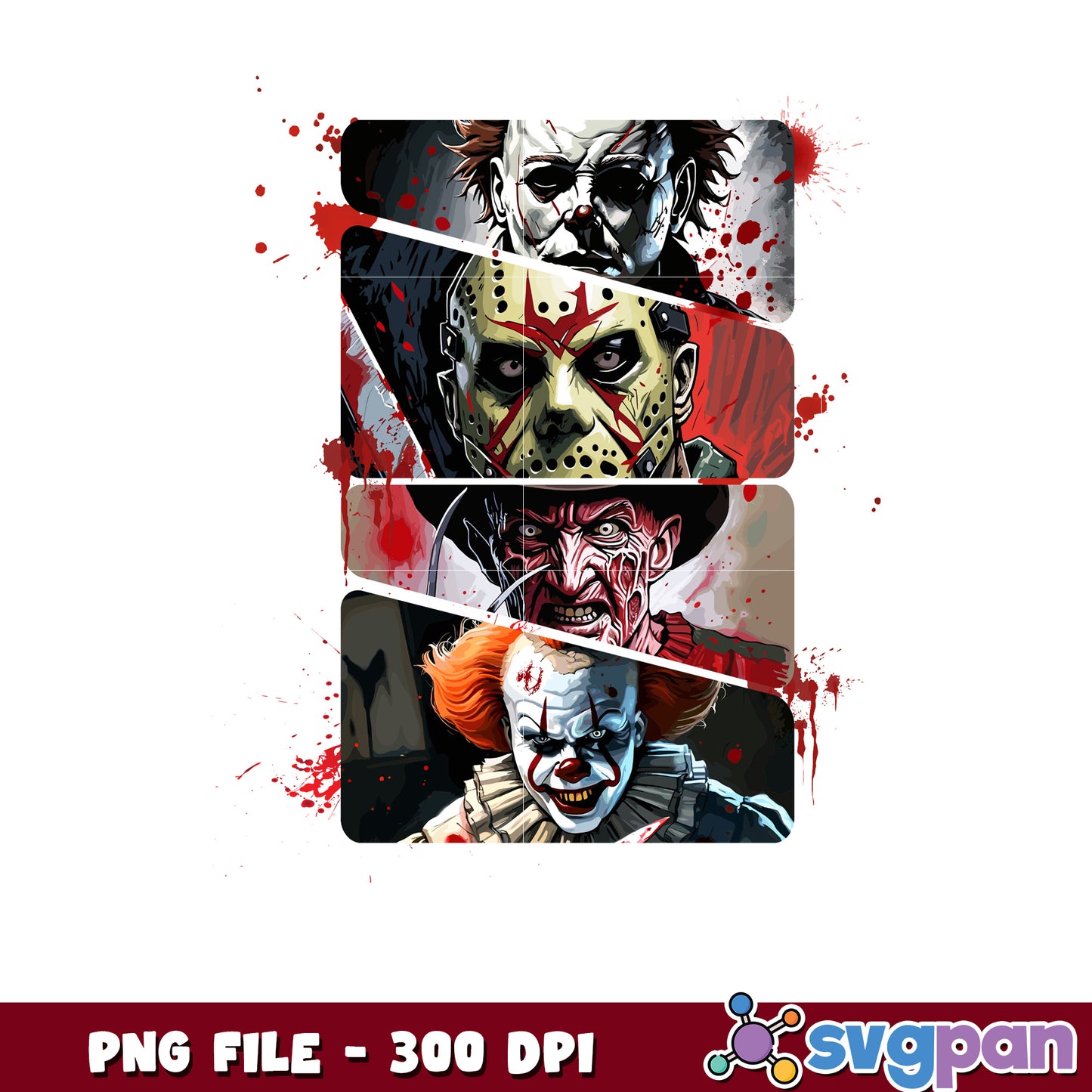 Halloween killers png, trick or treat png, halloween songs png