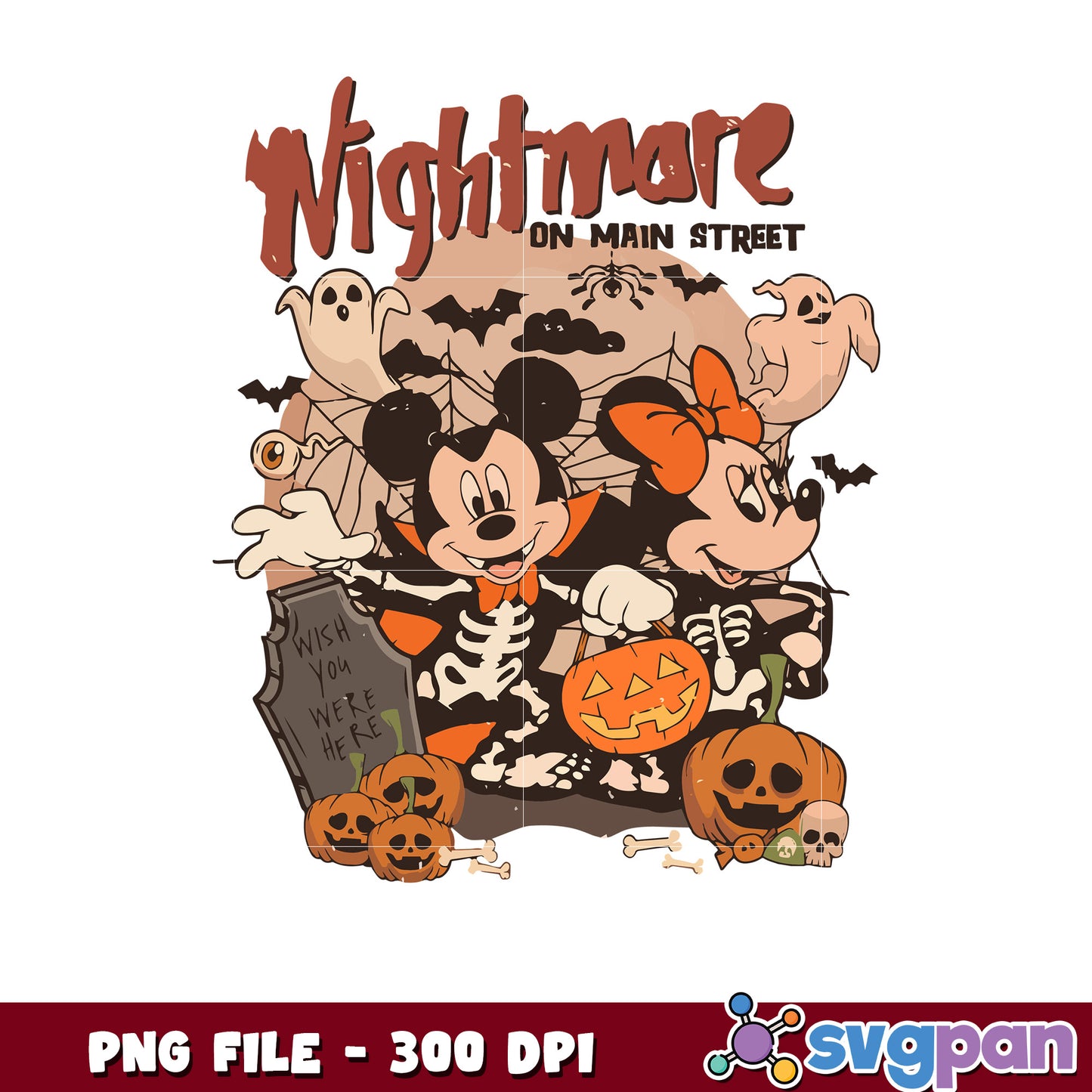 Halloween mickey mouse png, halloween season png, scary monster png
