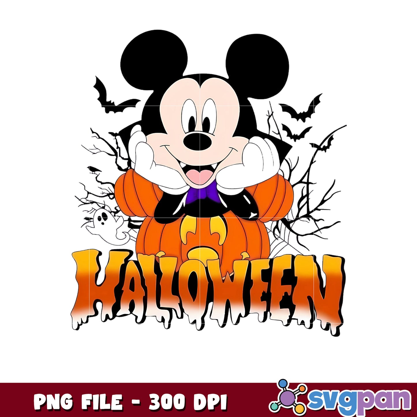 Halloween mickey png, spooky season png, halloween pajamas png