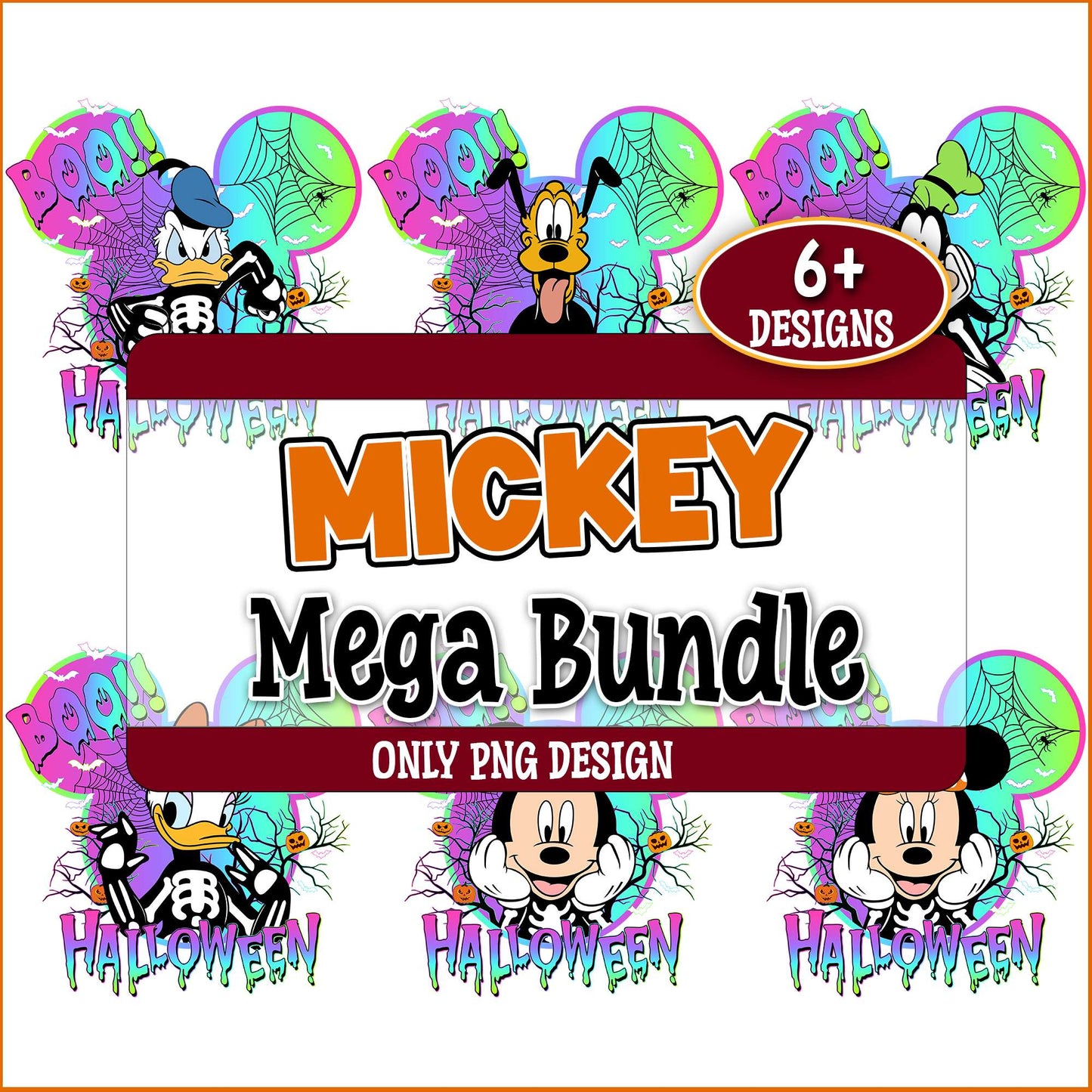 Halloween mickey set png bundle