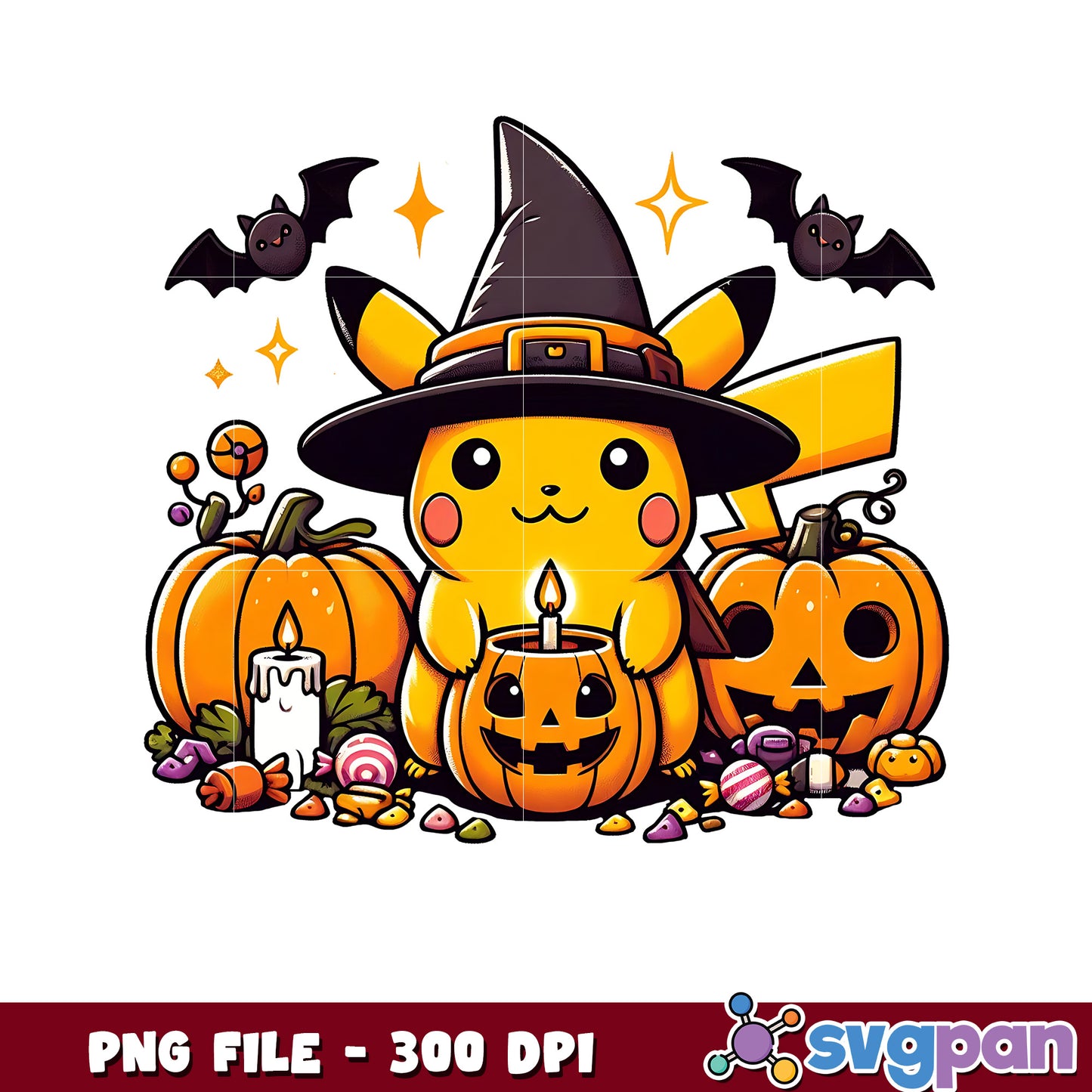 Halloween pikachu design png, happy halloween png, halloween pokemon png