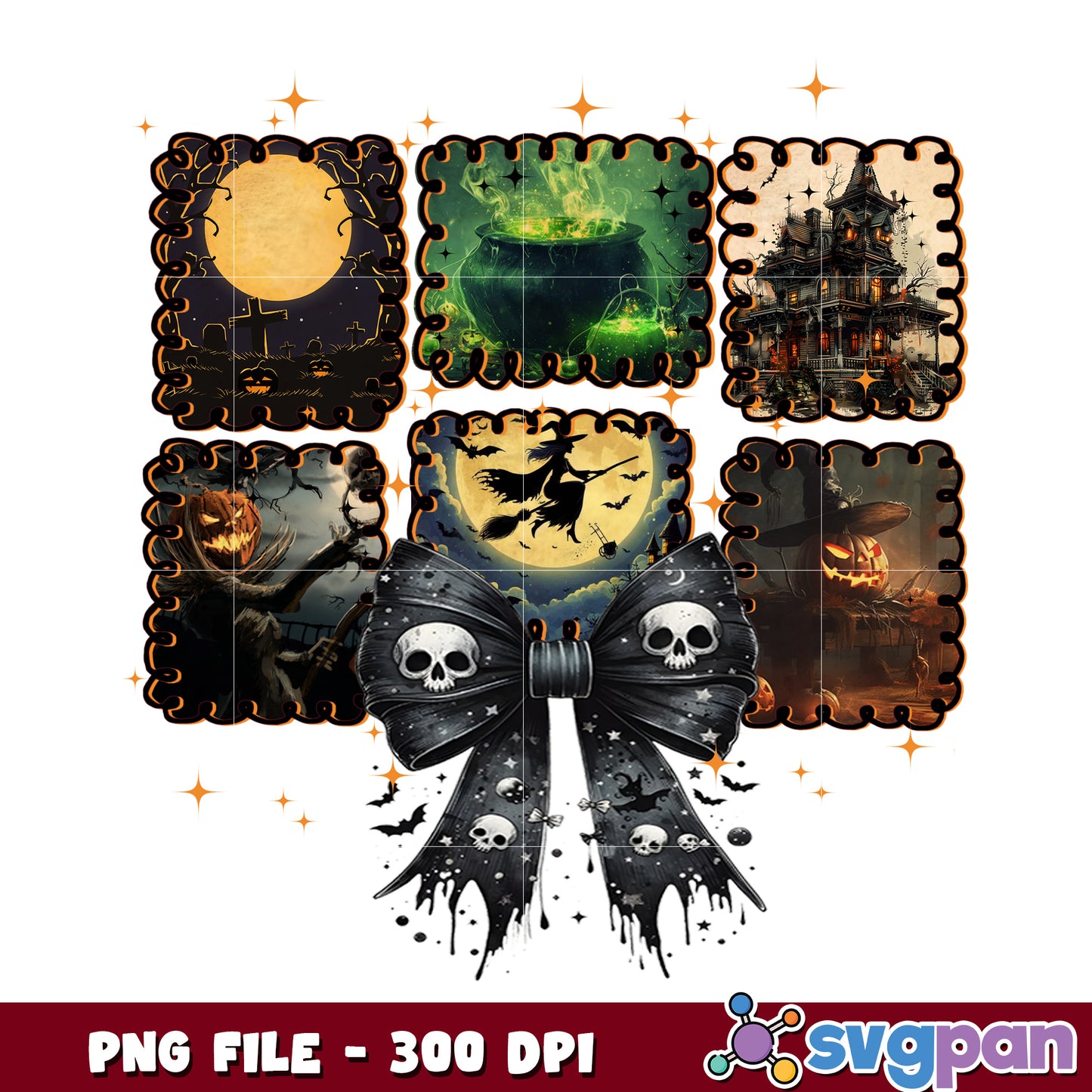 Halloween places design png, halloween costumes png, spirit halloween png