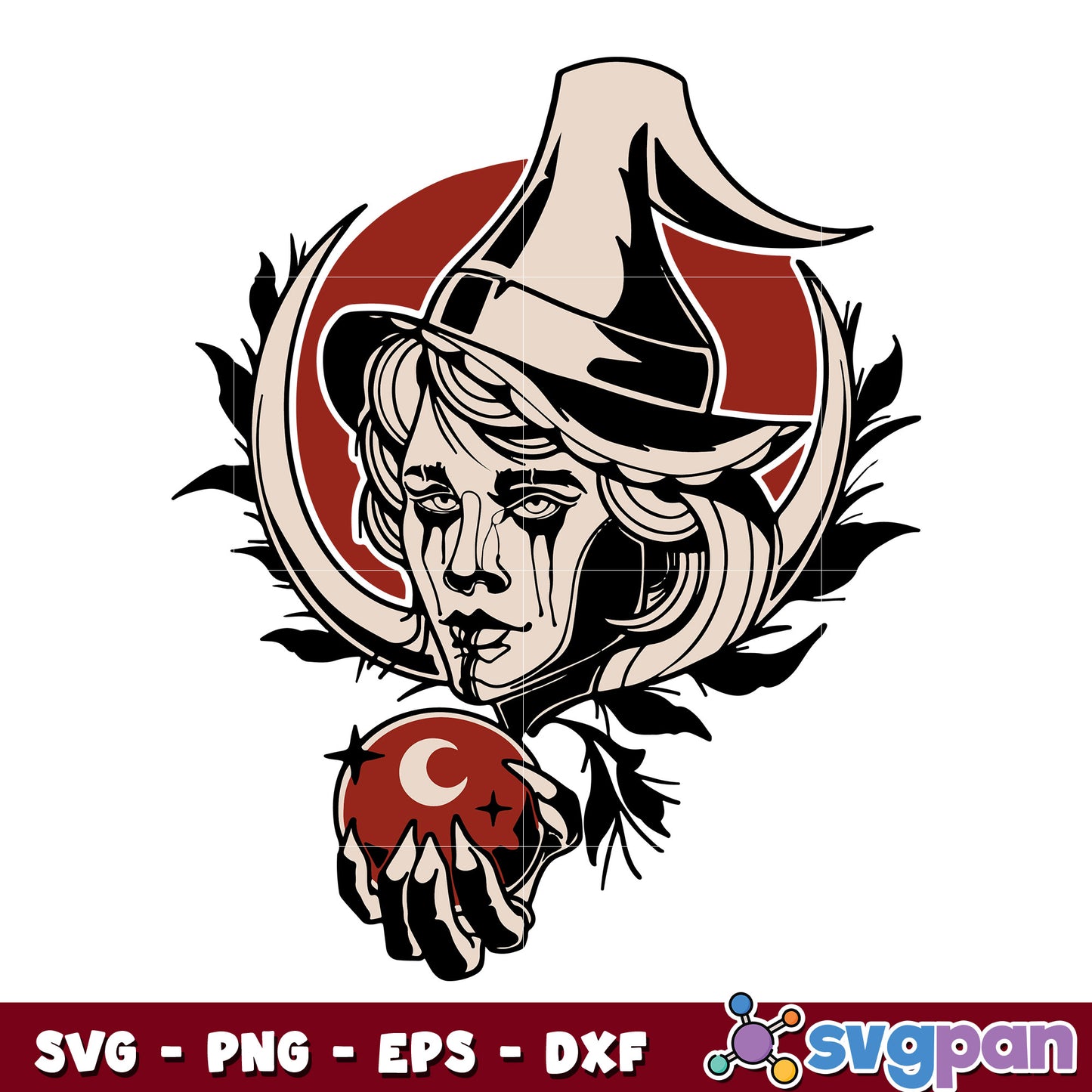 Halloween season witch svg