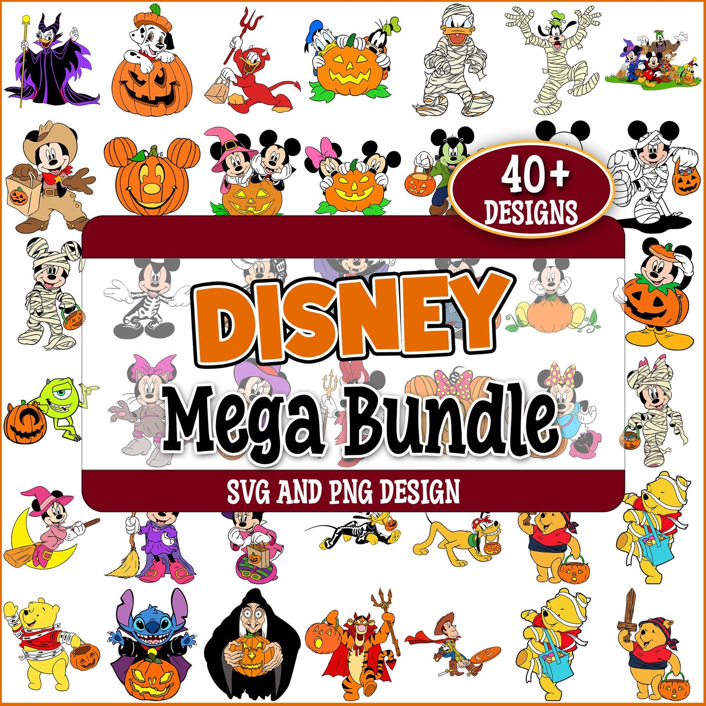 Halloween set disney svg bundle