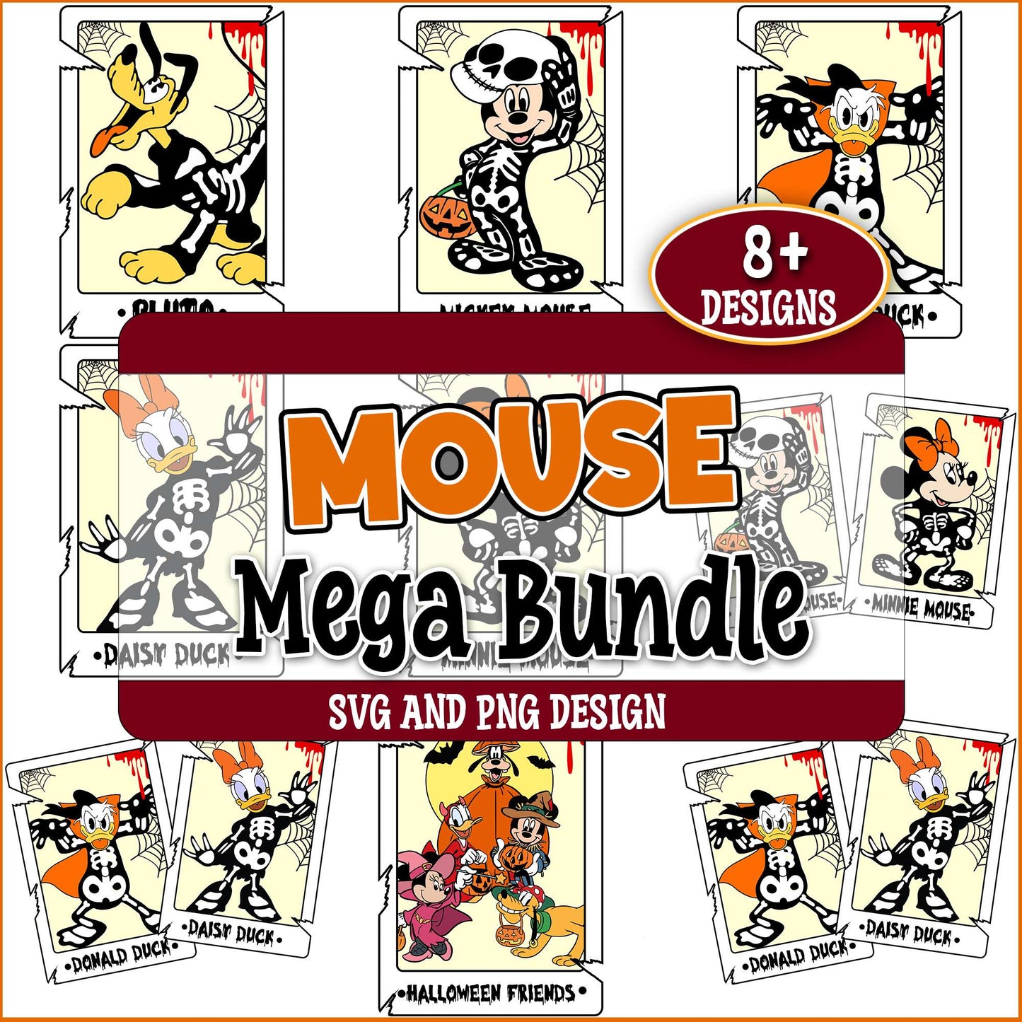 Halloween tarot cards mickey svg bundle